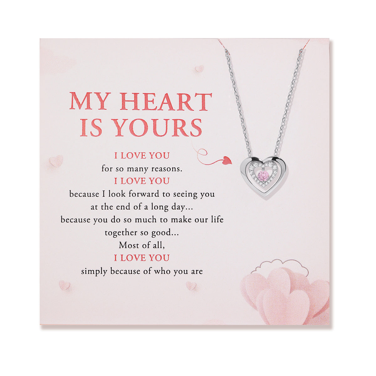 My Heart is Yours Message Necklace MEISSA