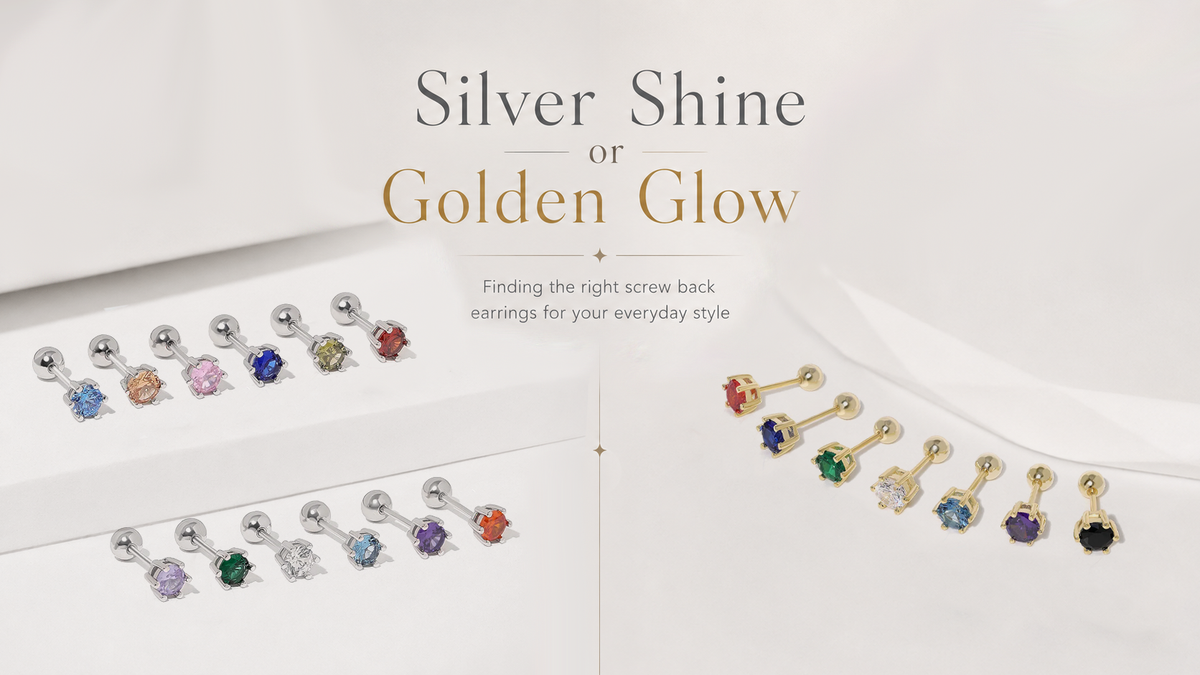 Sterling Silver vs Solid Gold Screw Back Earrings: Which Material Is Right for You