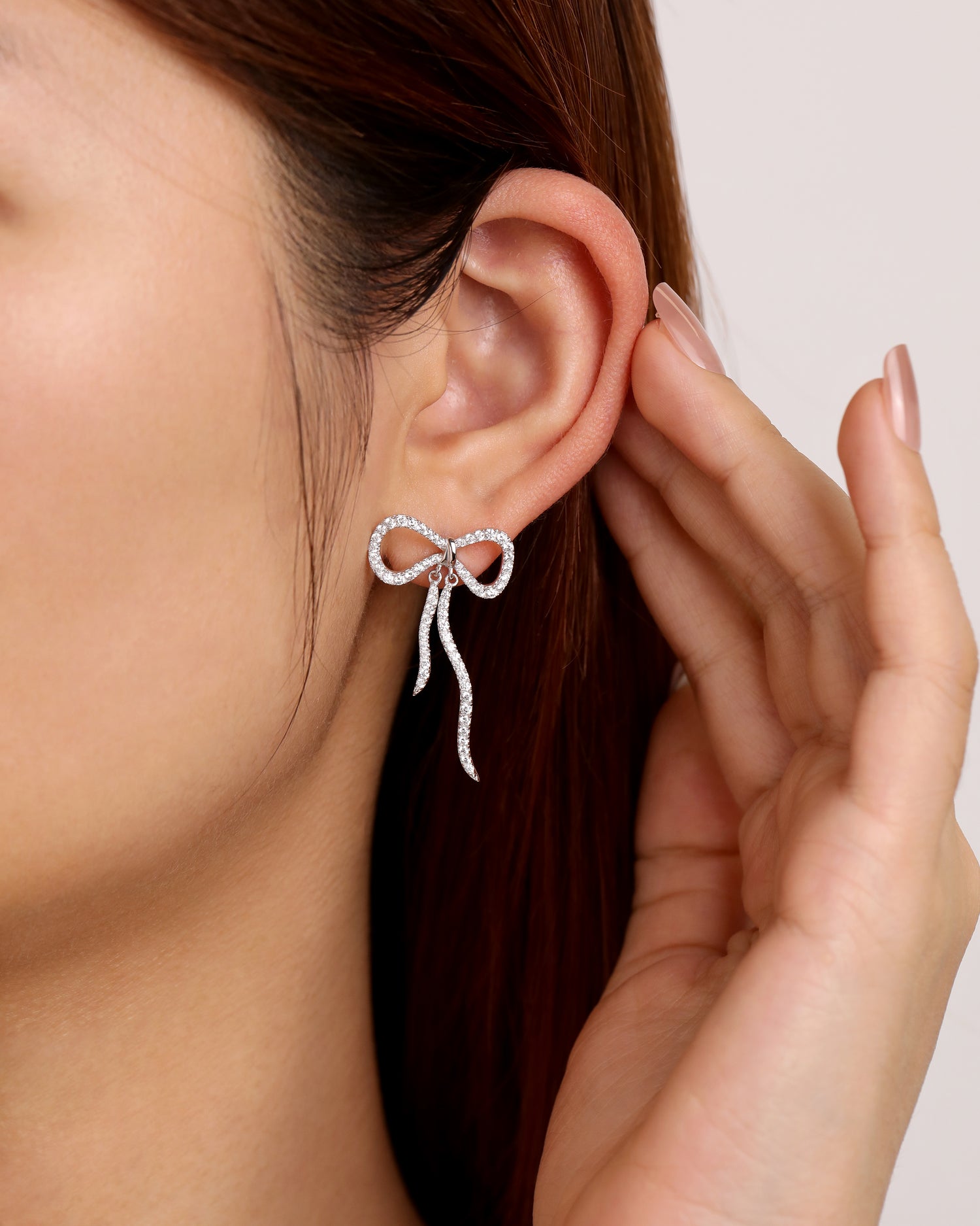 Glittering Bow Earrings