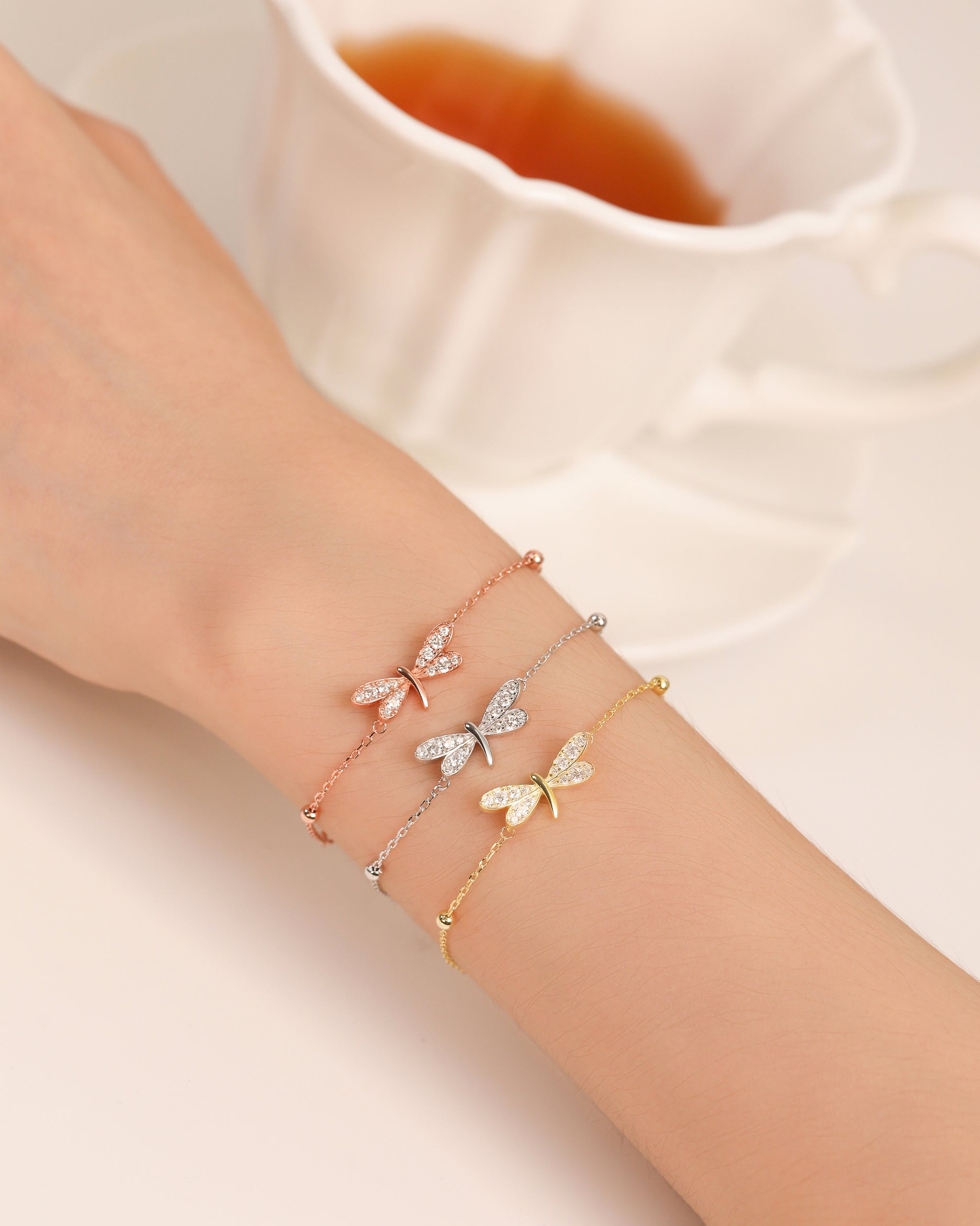 Dragonfly Flower Bracelet – MEISSA