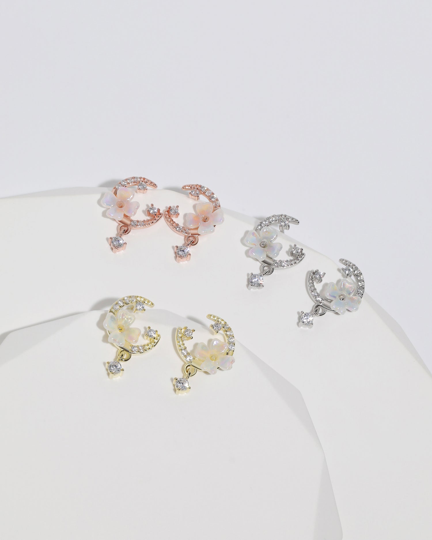 Moon Flower Earrings