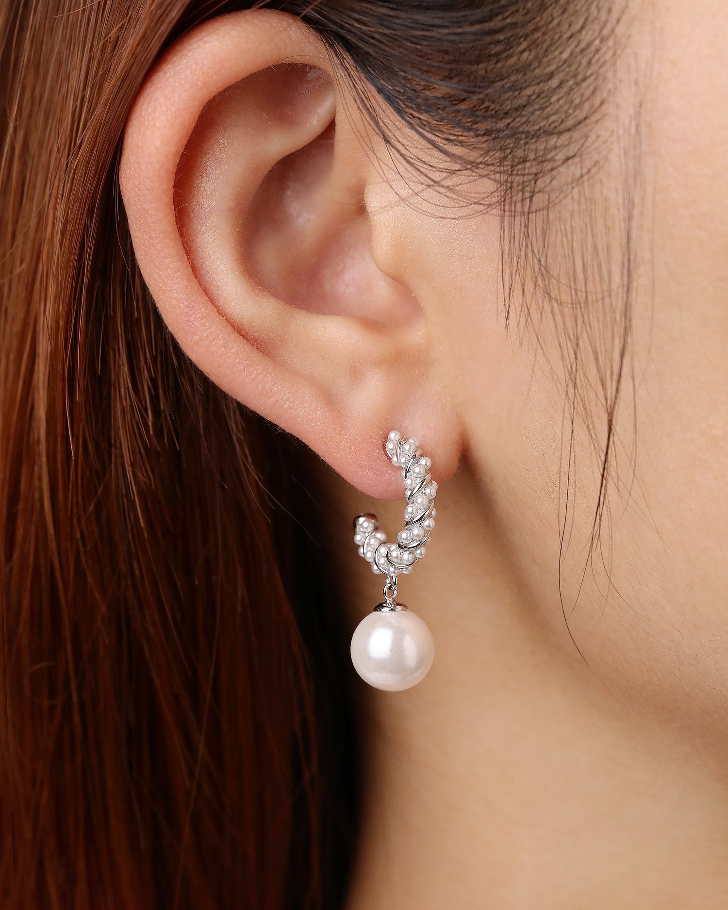 Pearl Twist Drop Earrings