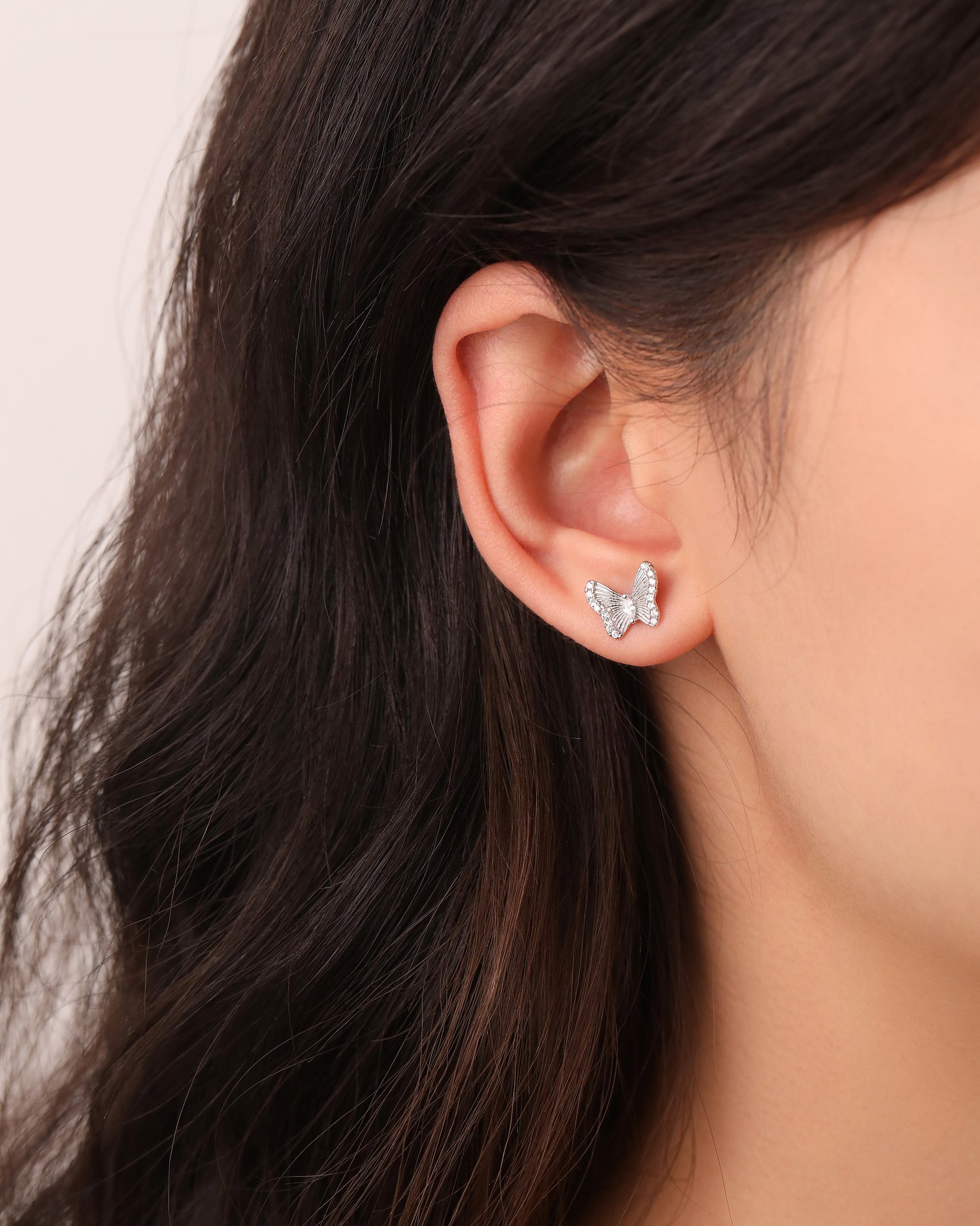 Marquise Butterfly Screw Back Earrings
