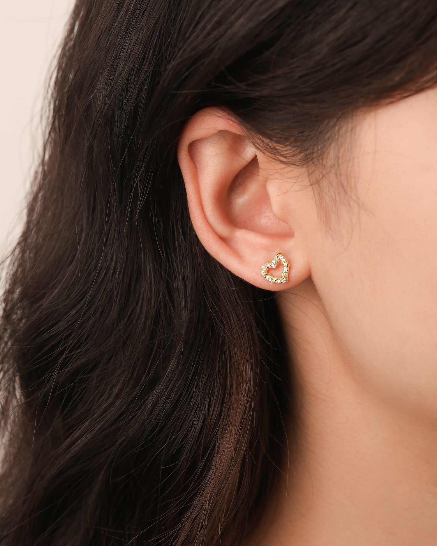 My Crush Heart Screw Back Earrings