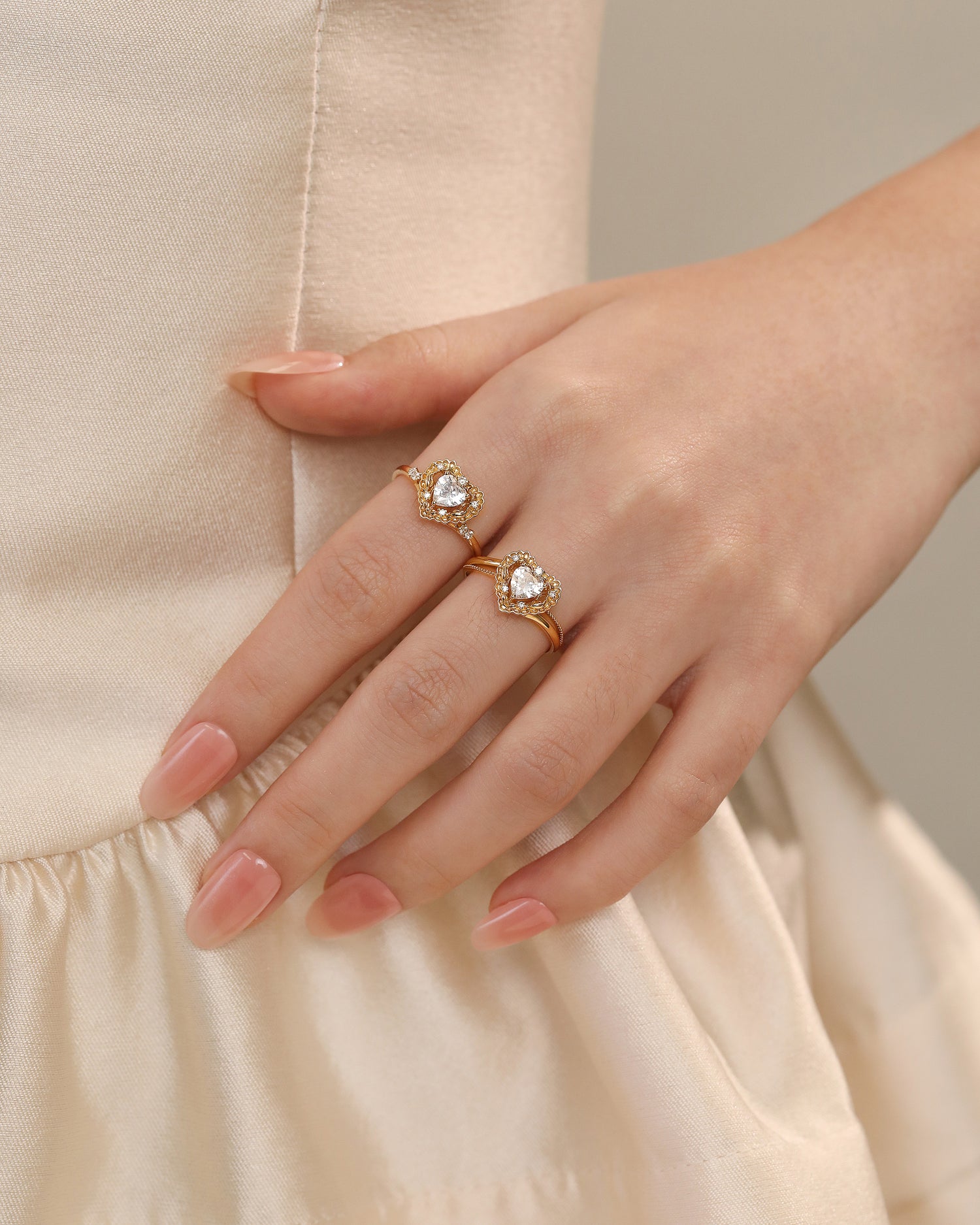 Heart in Bloom Garden Heart Ring
