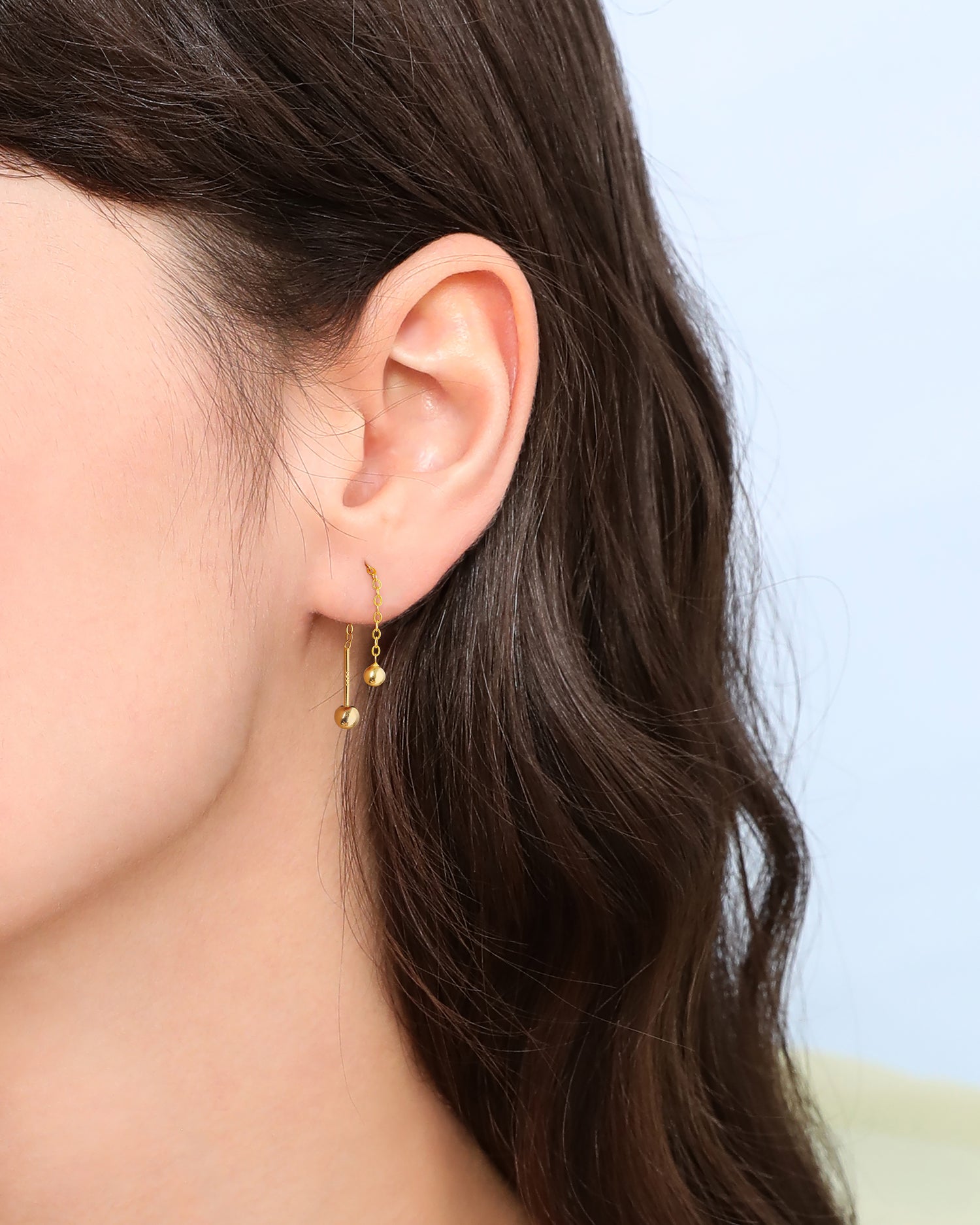 Chic Chain Screw Back Earrings