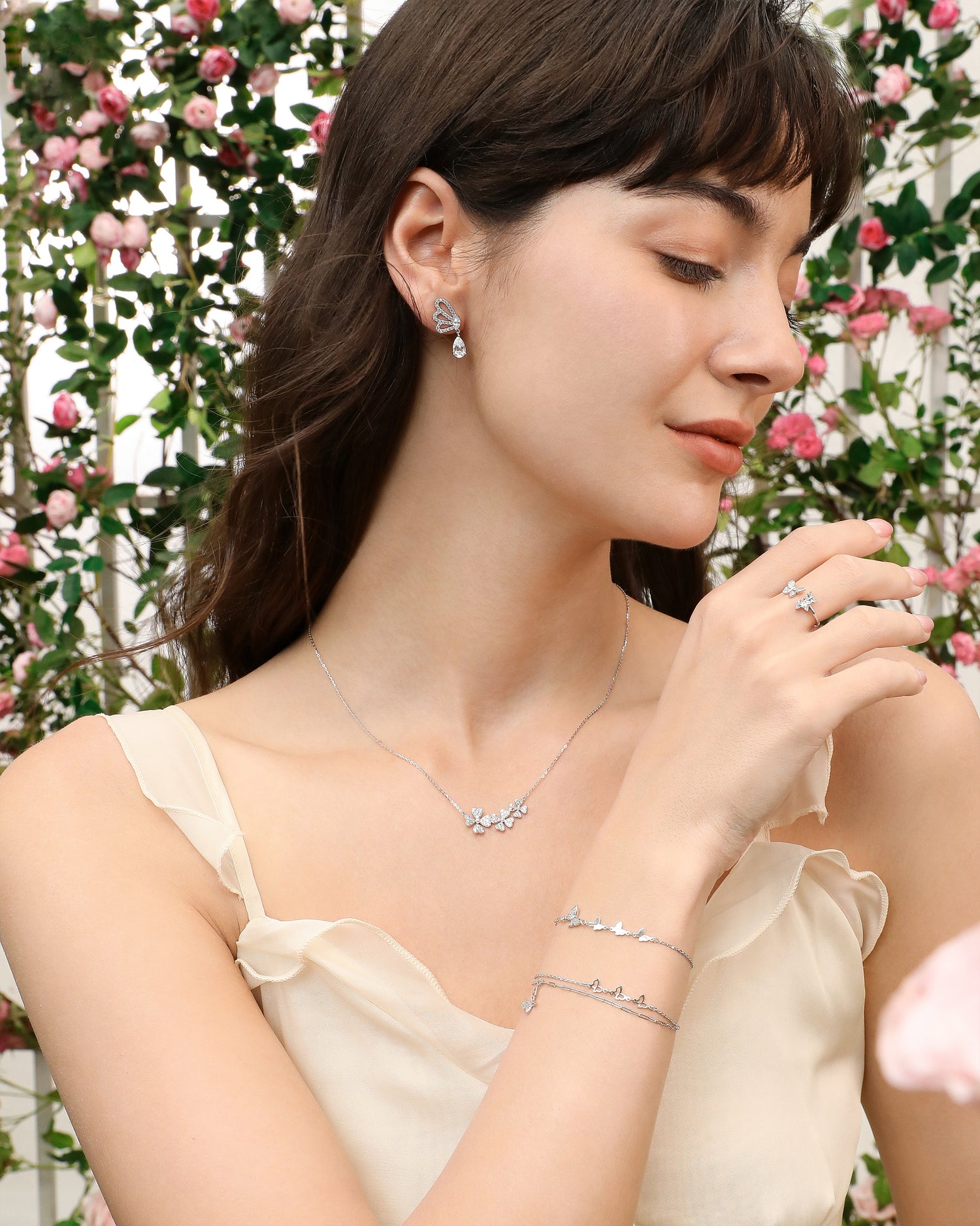 Diamond Butterfly Wings Earrings
