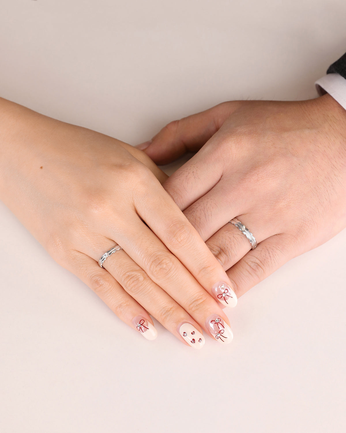 Leaf Harmony Couples' Rings