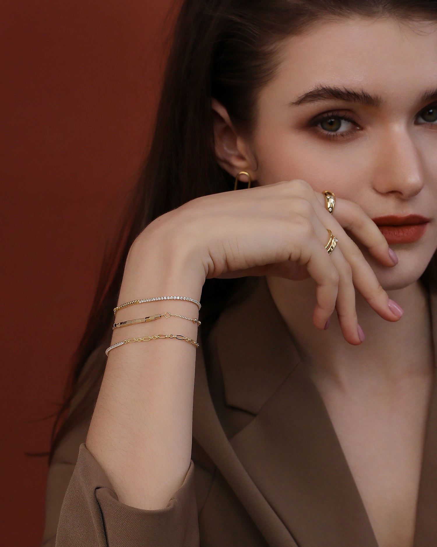 Chain and Tennis Bracelet