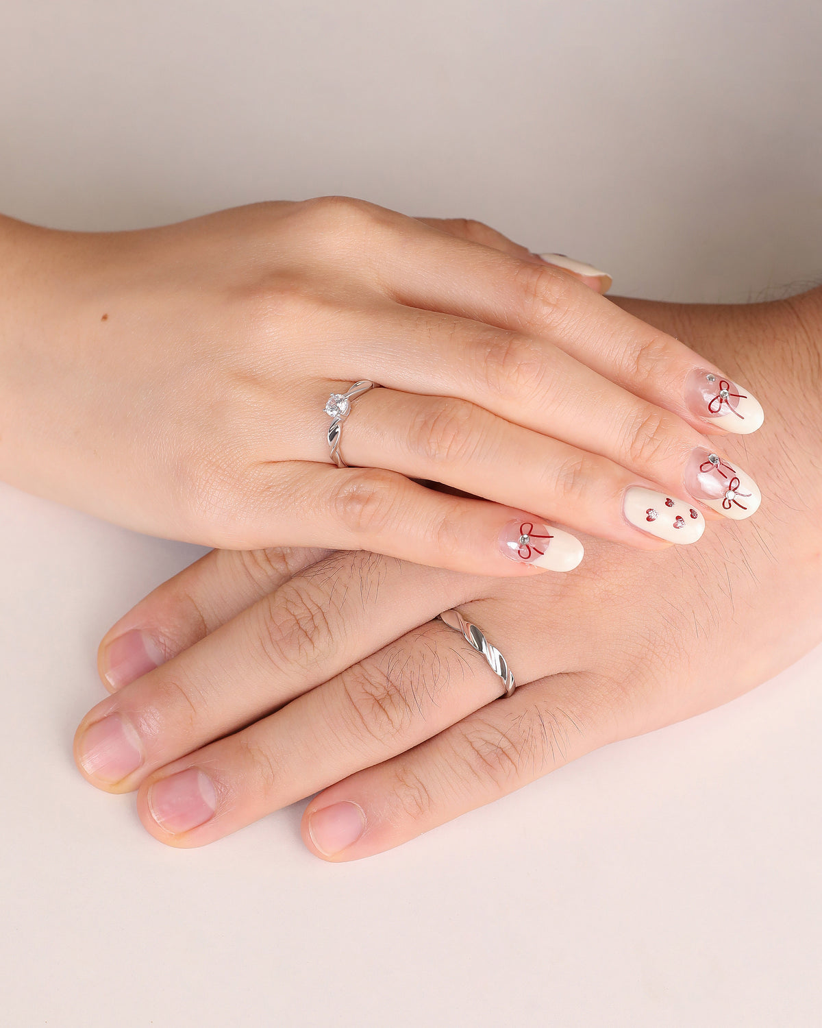 Infinite Love Twist Couples' Rings