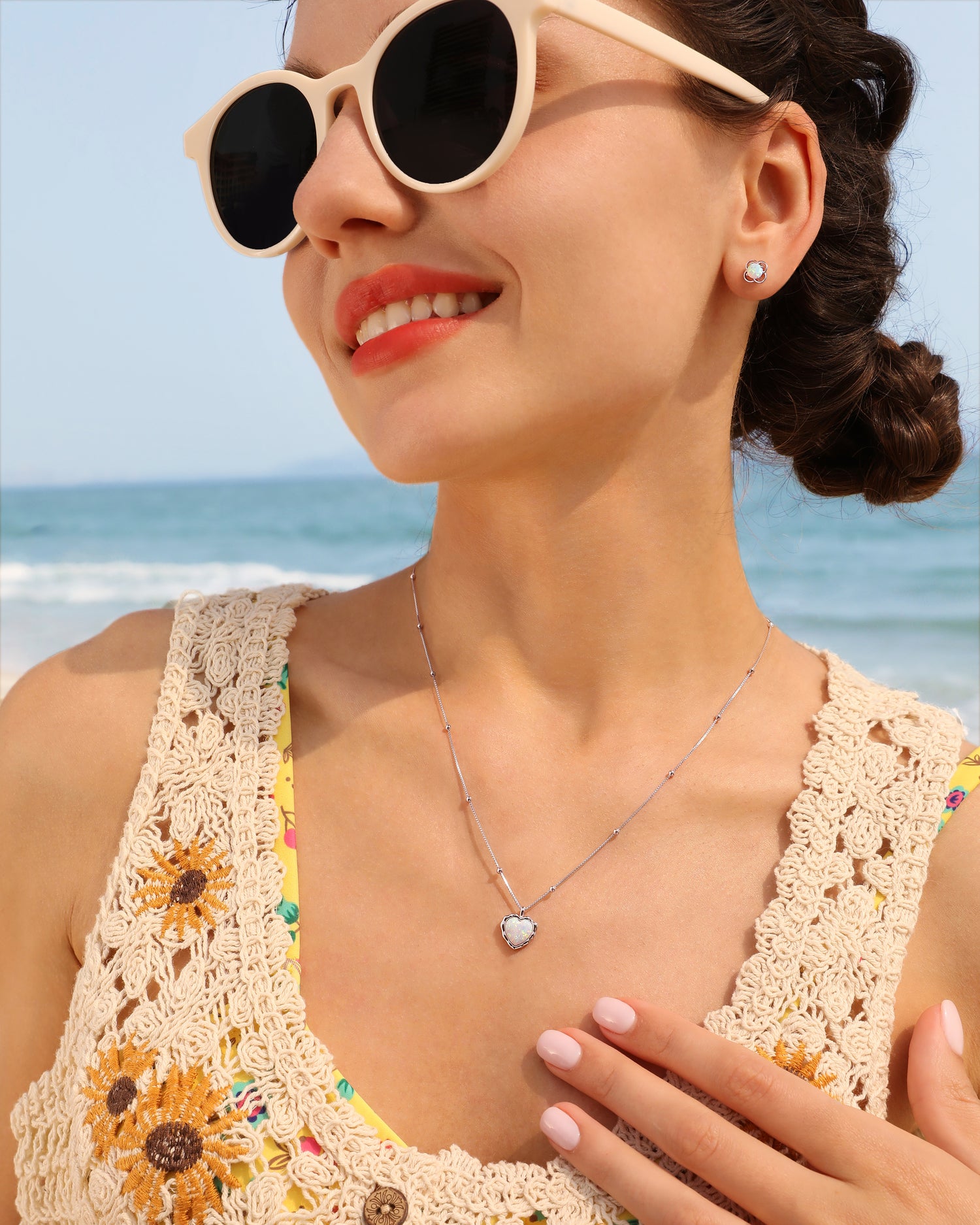 Opal Heart Necklace