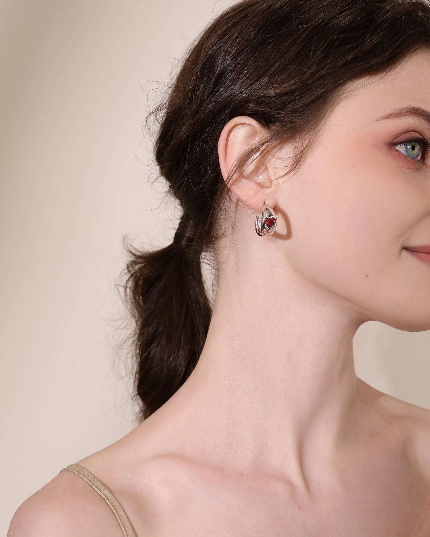 Passion Heart Hoop Earrings