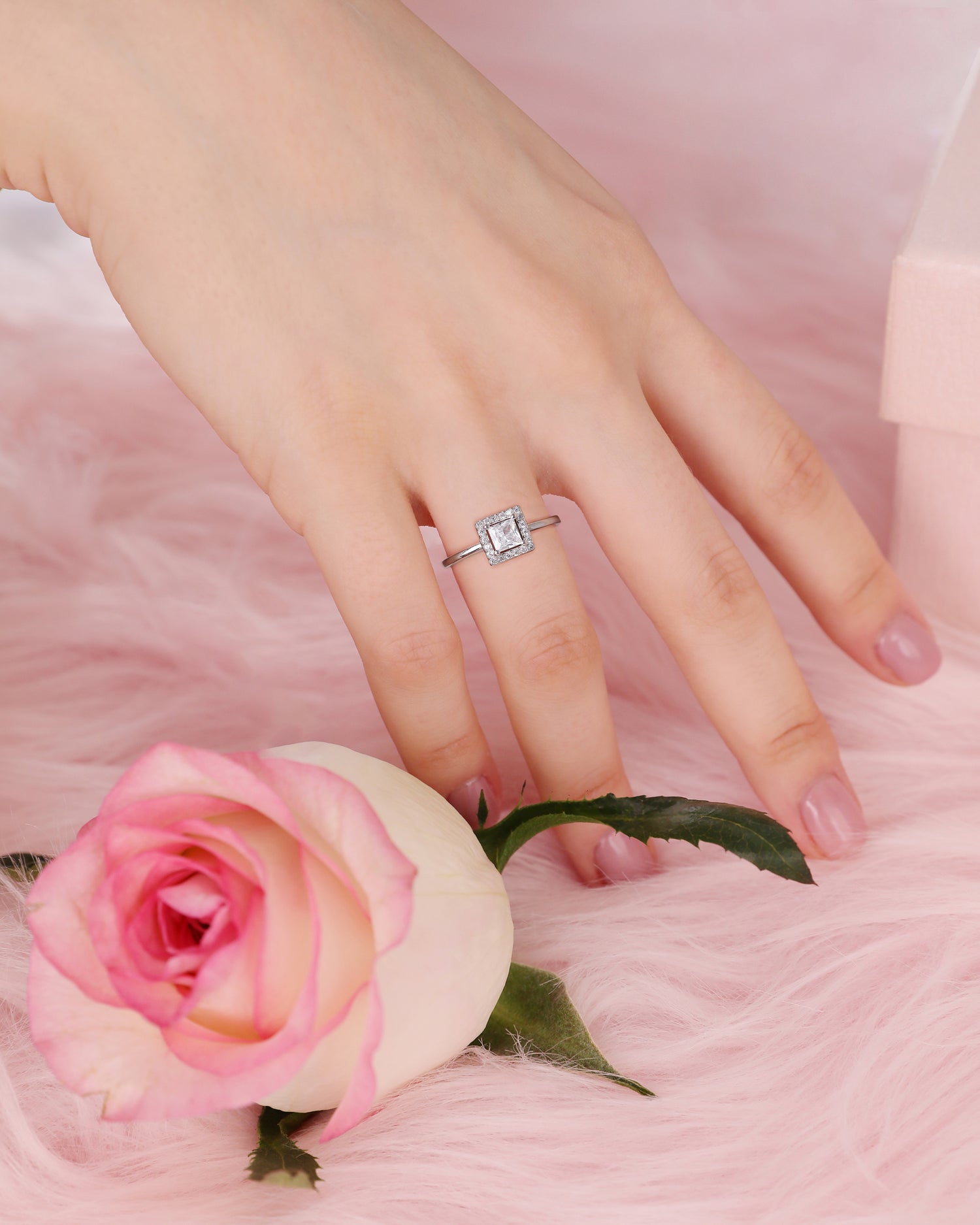 Regal Halo Princess Ring