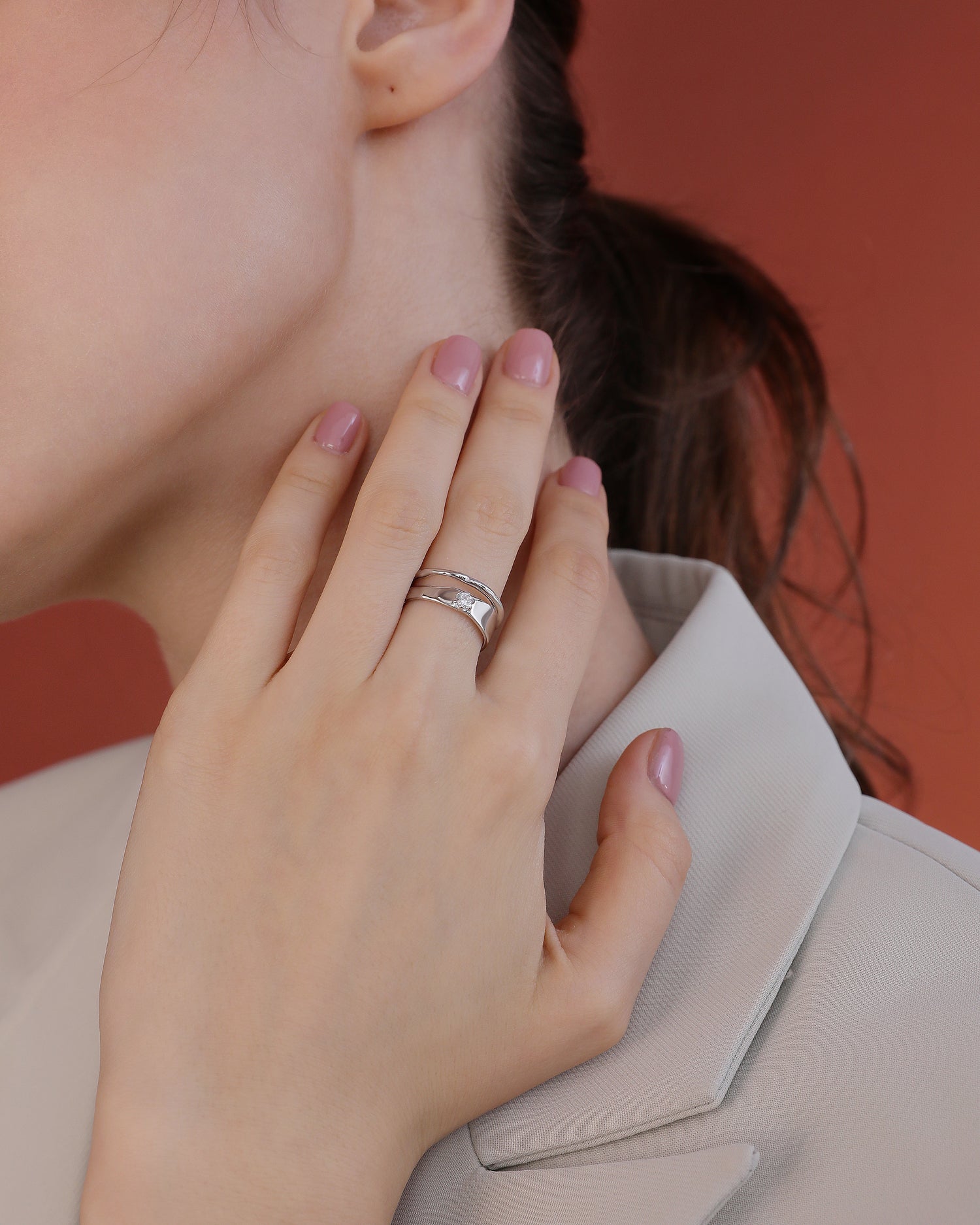 Elegant Cascade Ring