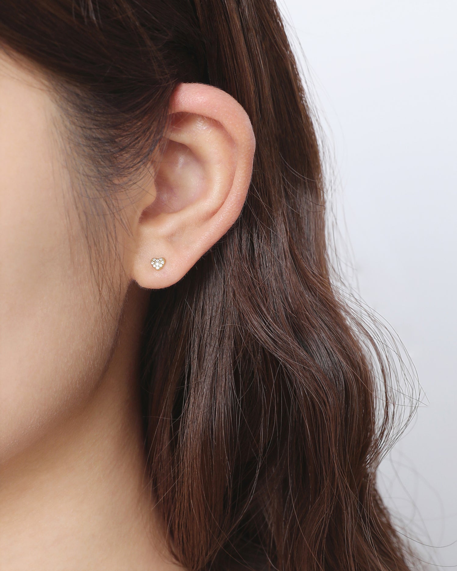 Tiny Heart Screw Back Earrings