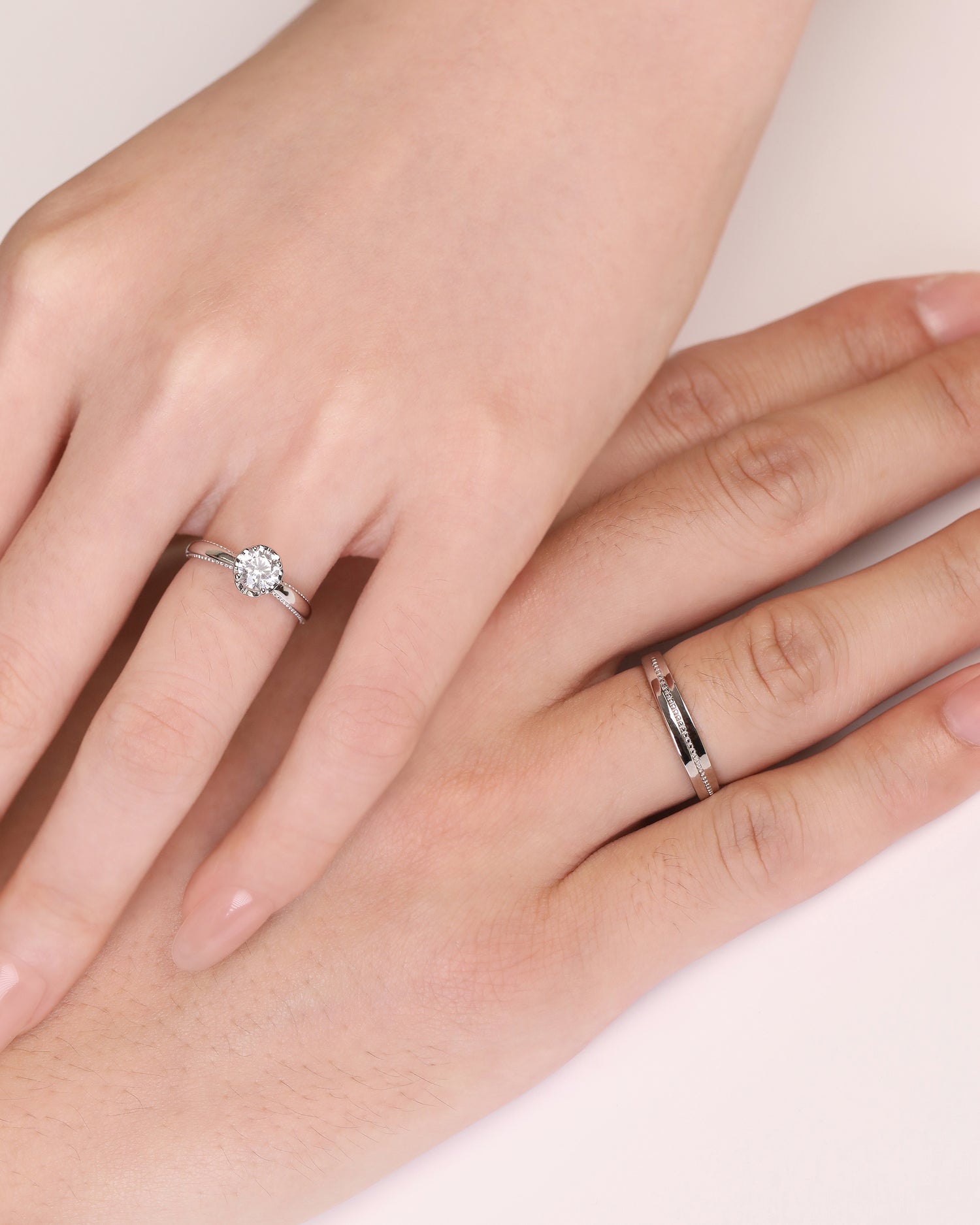 Aligned Hearts Couples' Rings