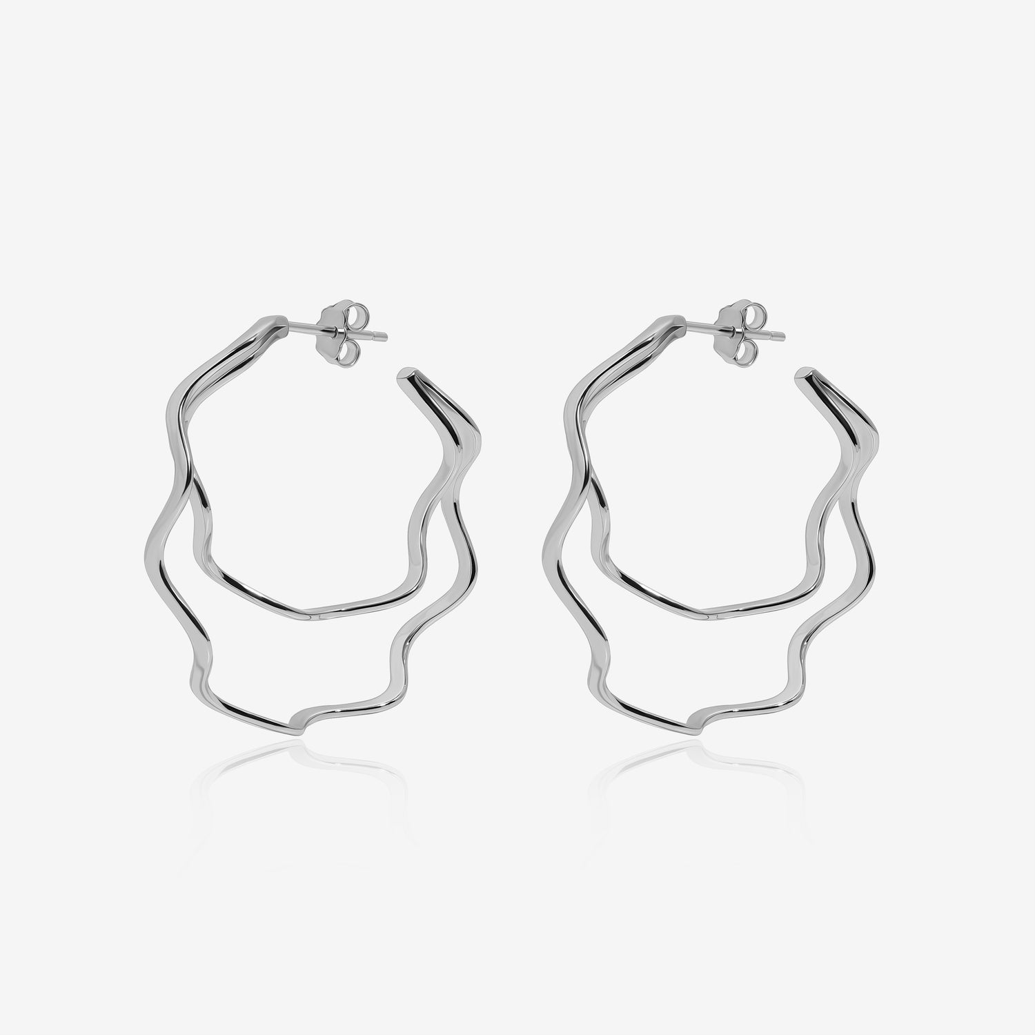 Wavy Hoop Earrings