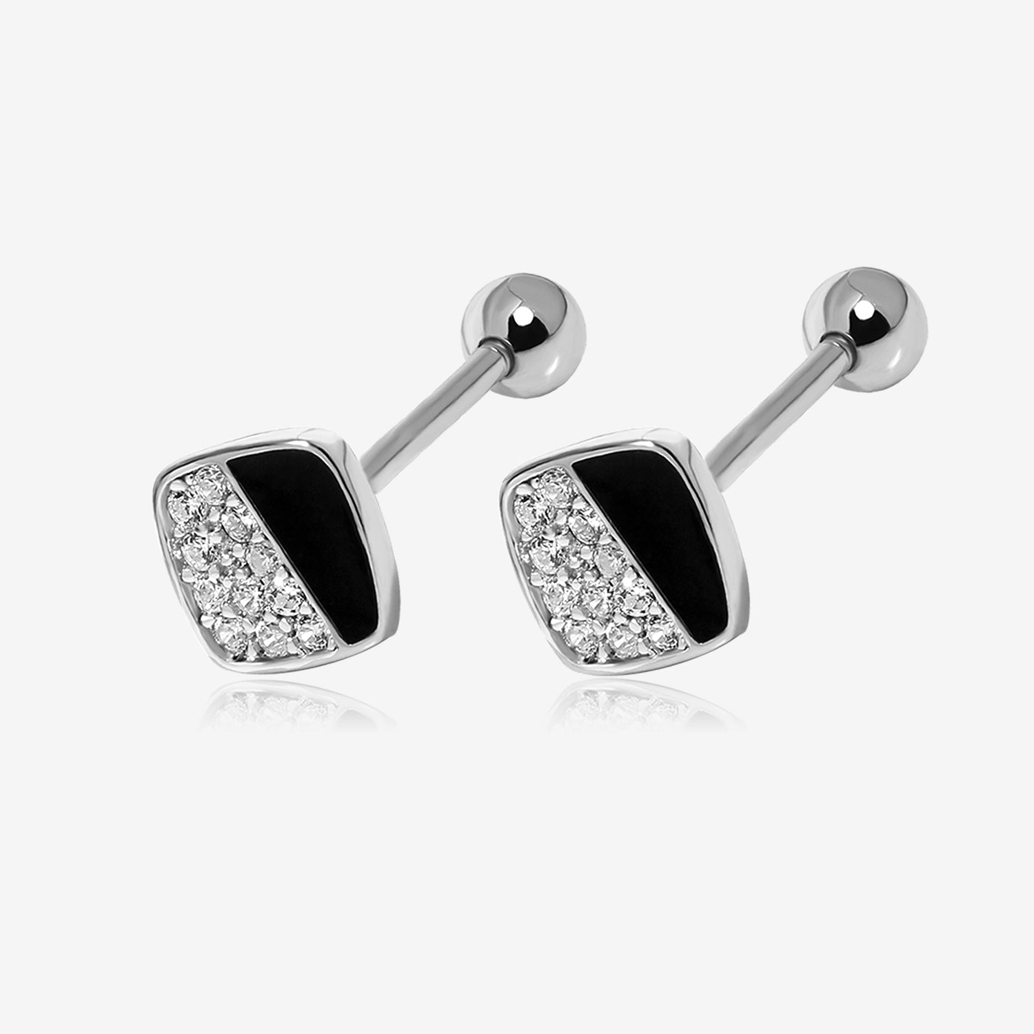 Midnight Sparkle Screw Back Earrings