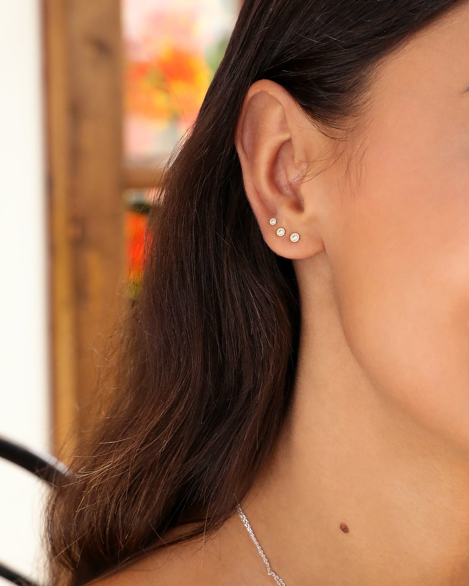 Tiny Diamond Earring Set