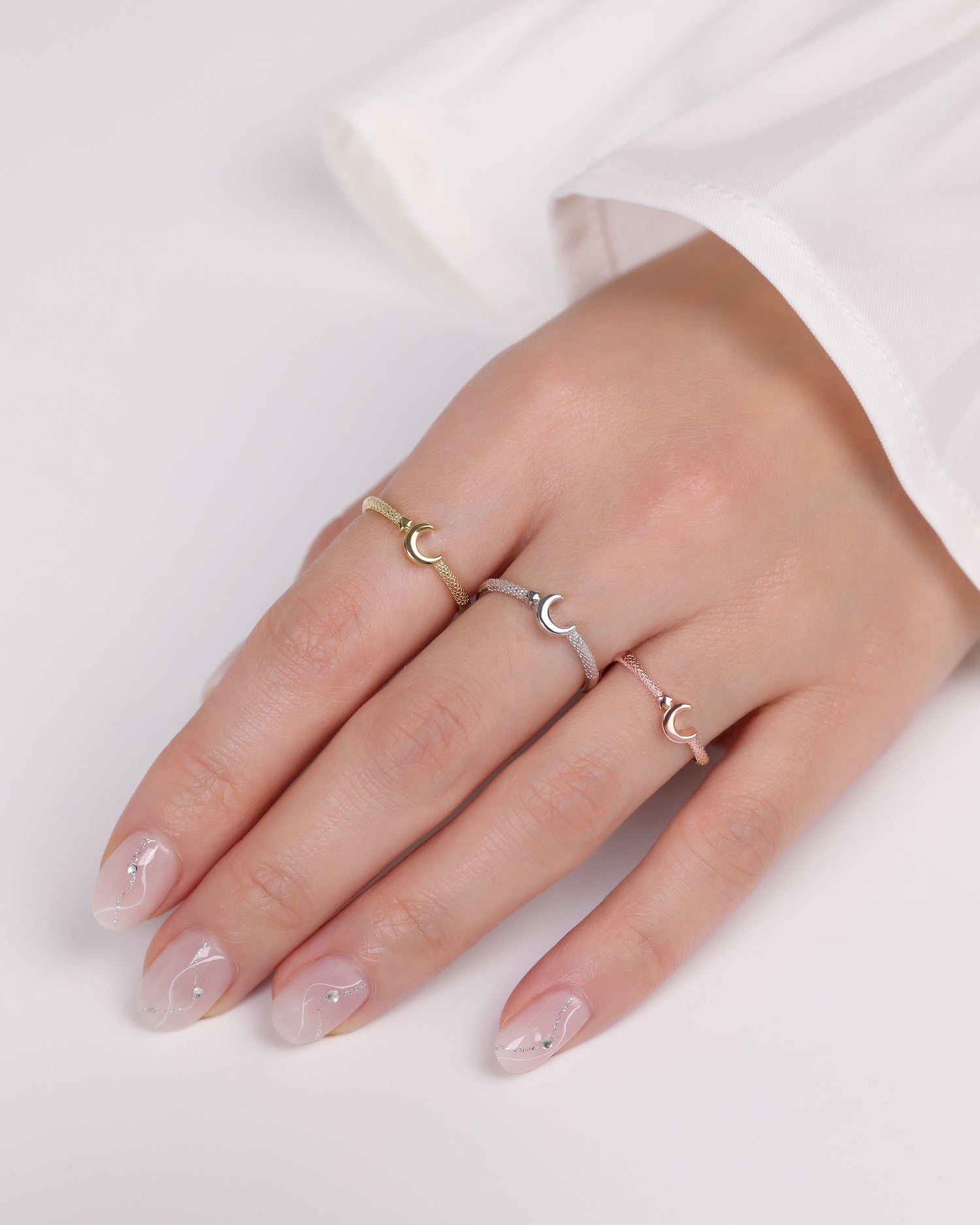 Midnight Crescent Ring
