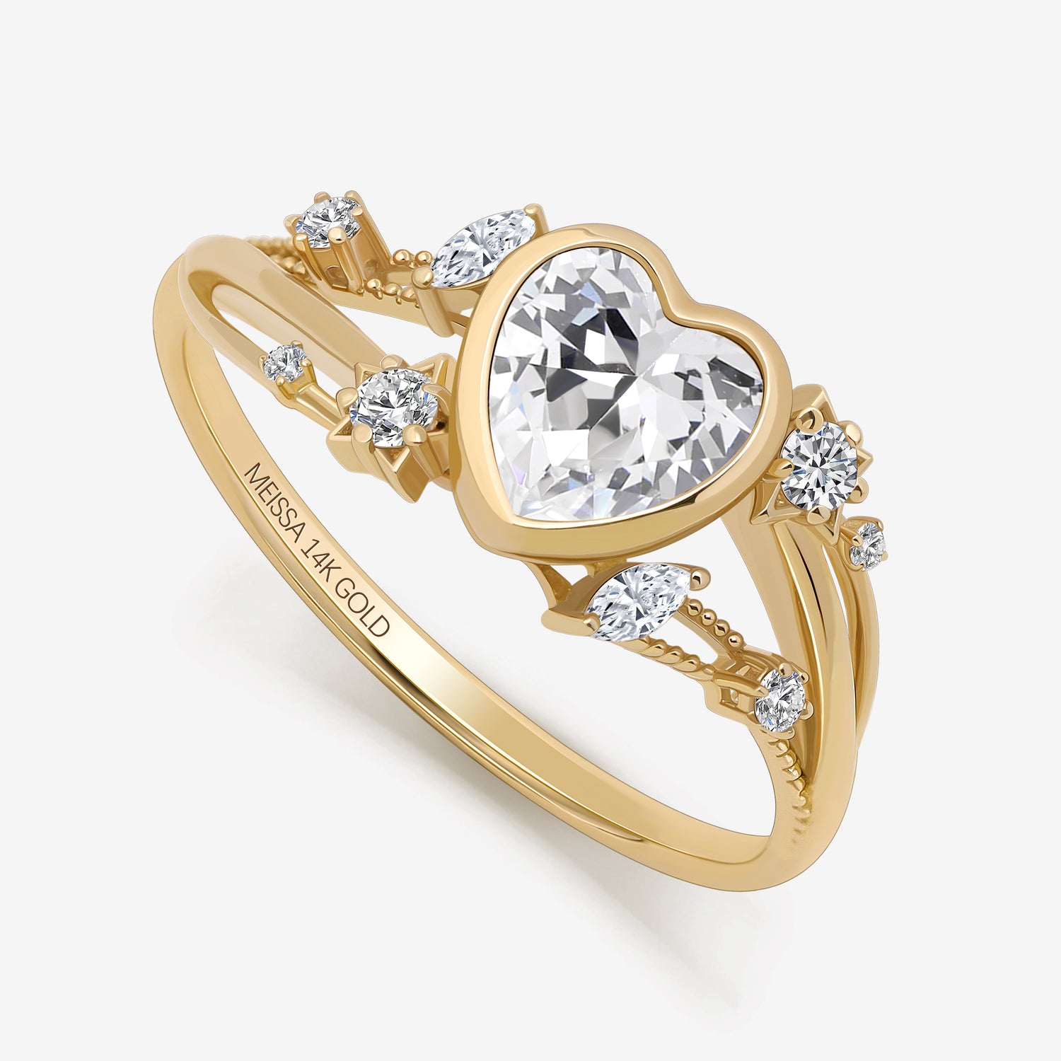 Nebula Shine Heart Ring
