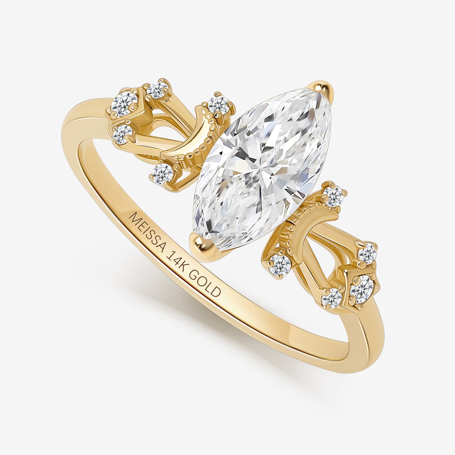 Moonbeam Muse Marquise Ring