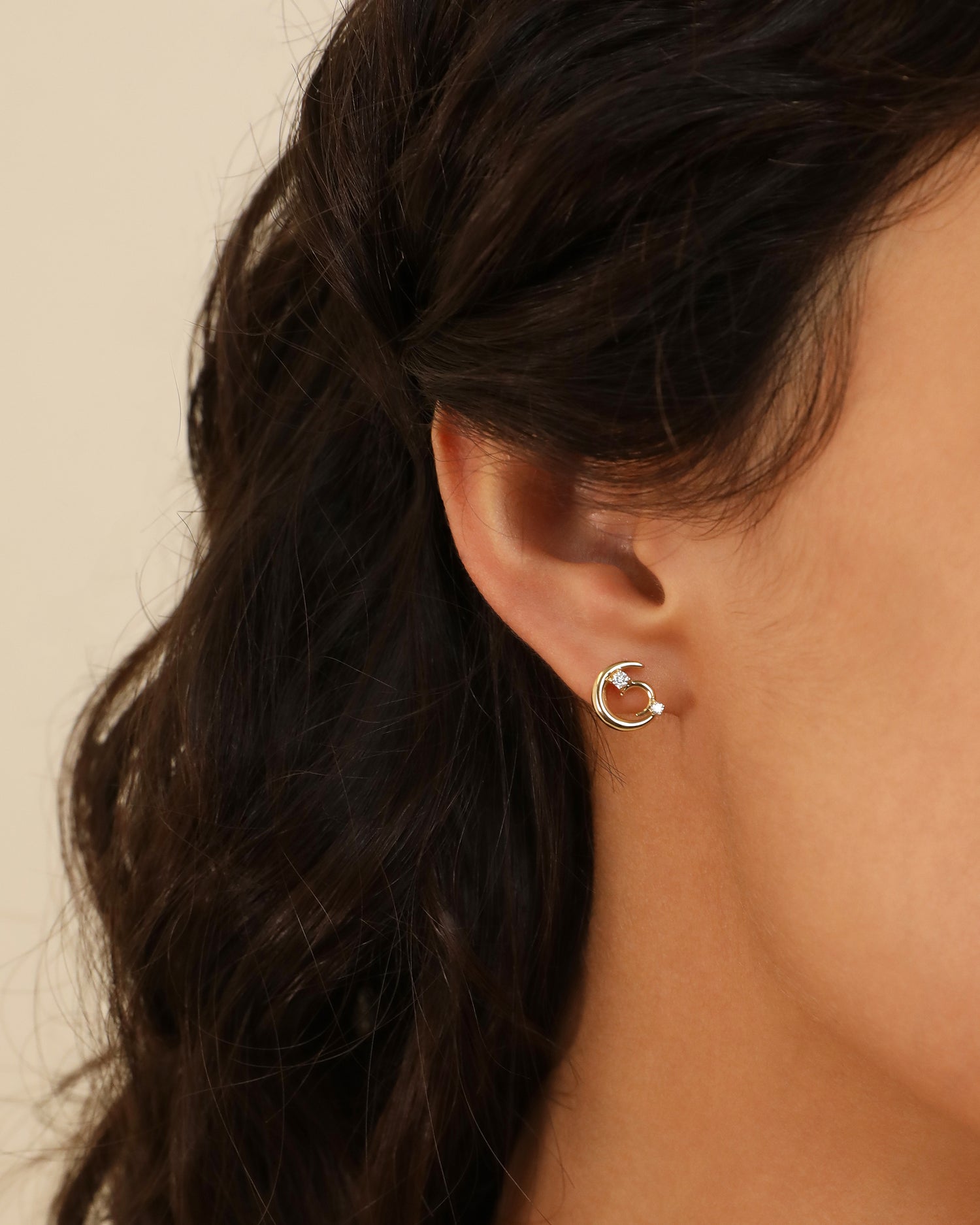 Whispering Moons Stud Earrings