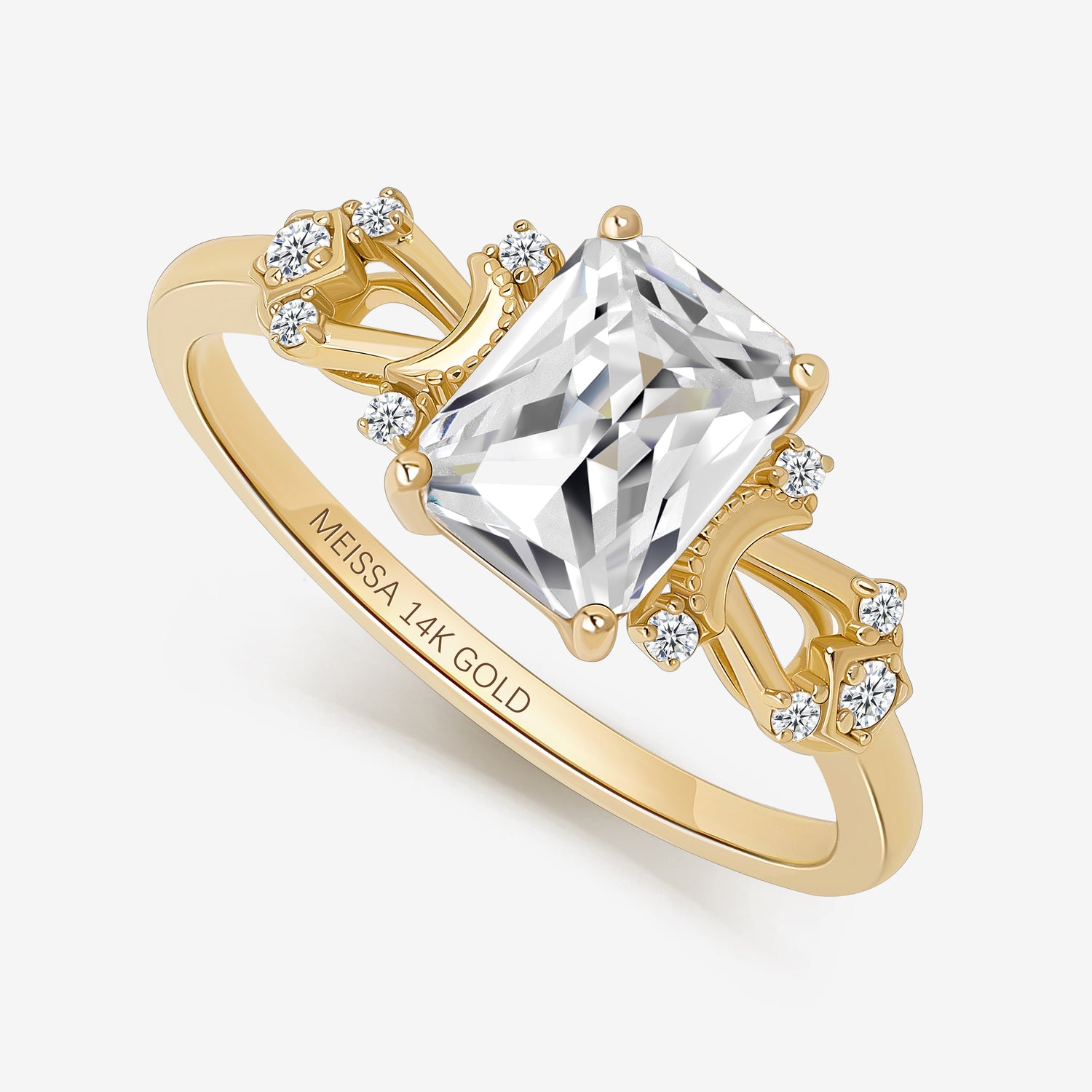 Moonbeam Muse Emerald-Cut Ring
