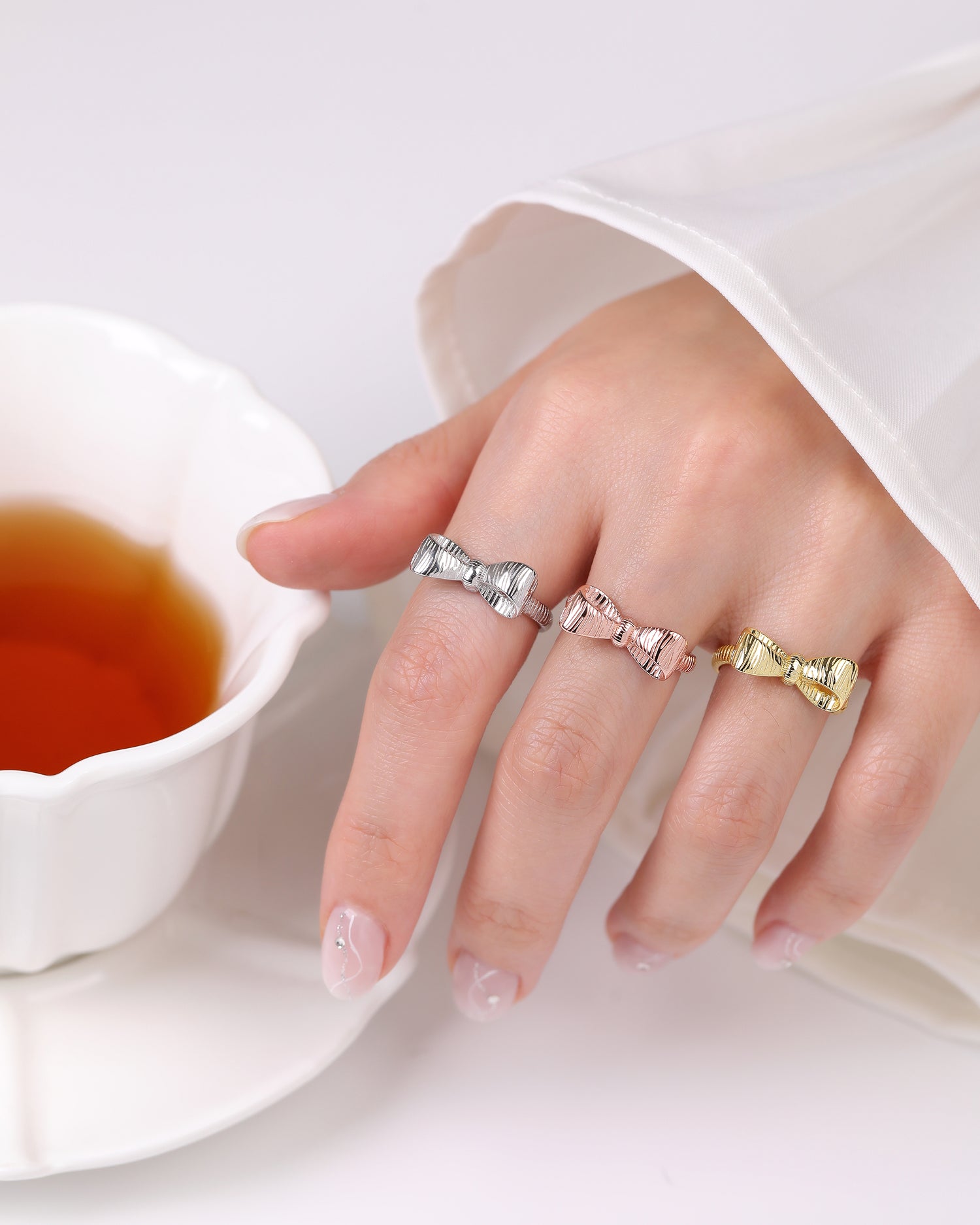 Brushed Bow Ring