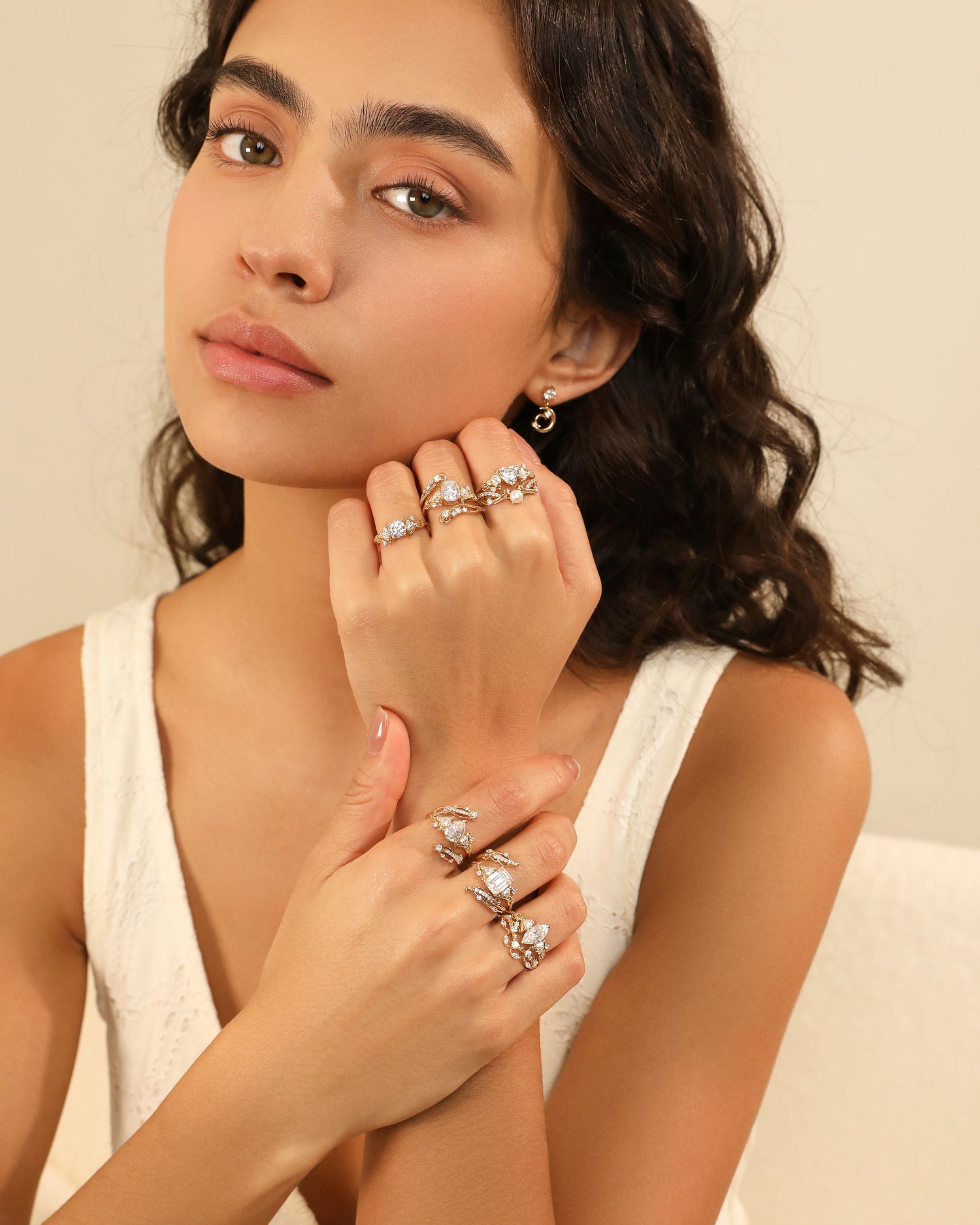 Starlit Grace Marquise Ring