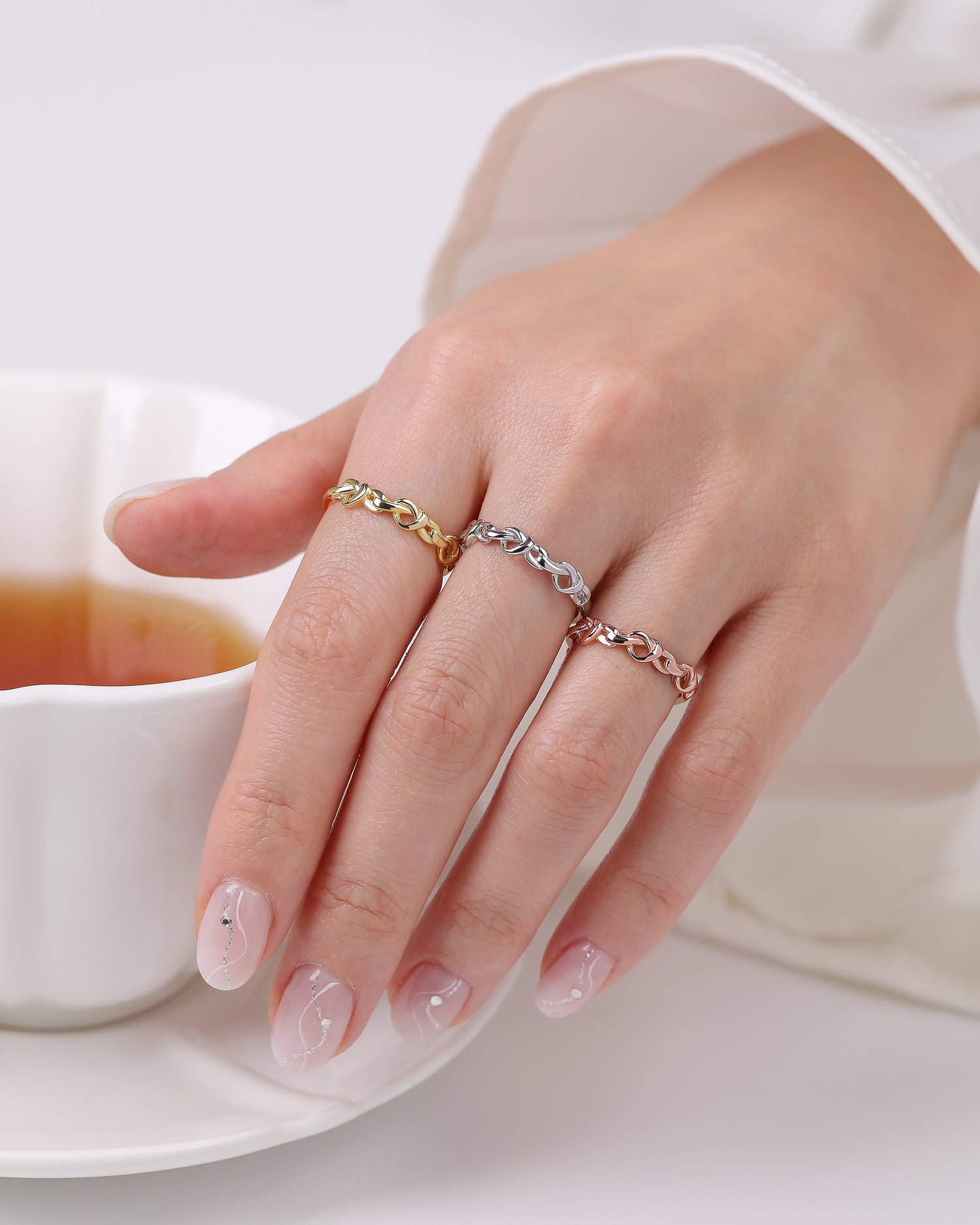 Trinity Heart Twist Ring