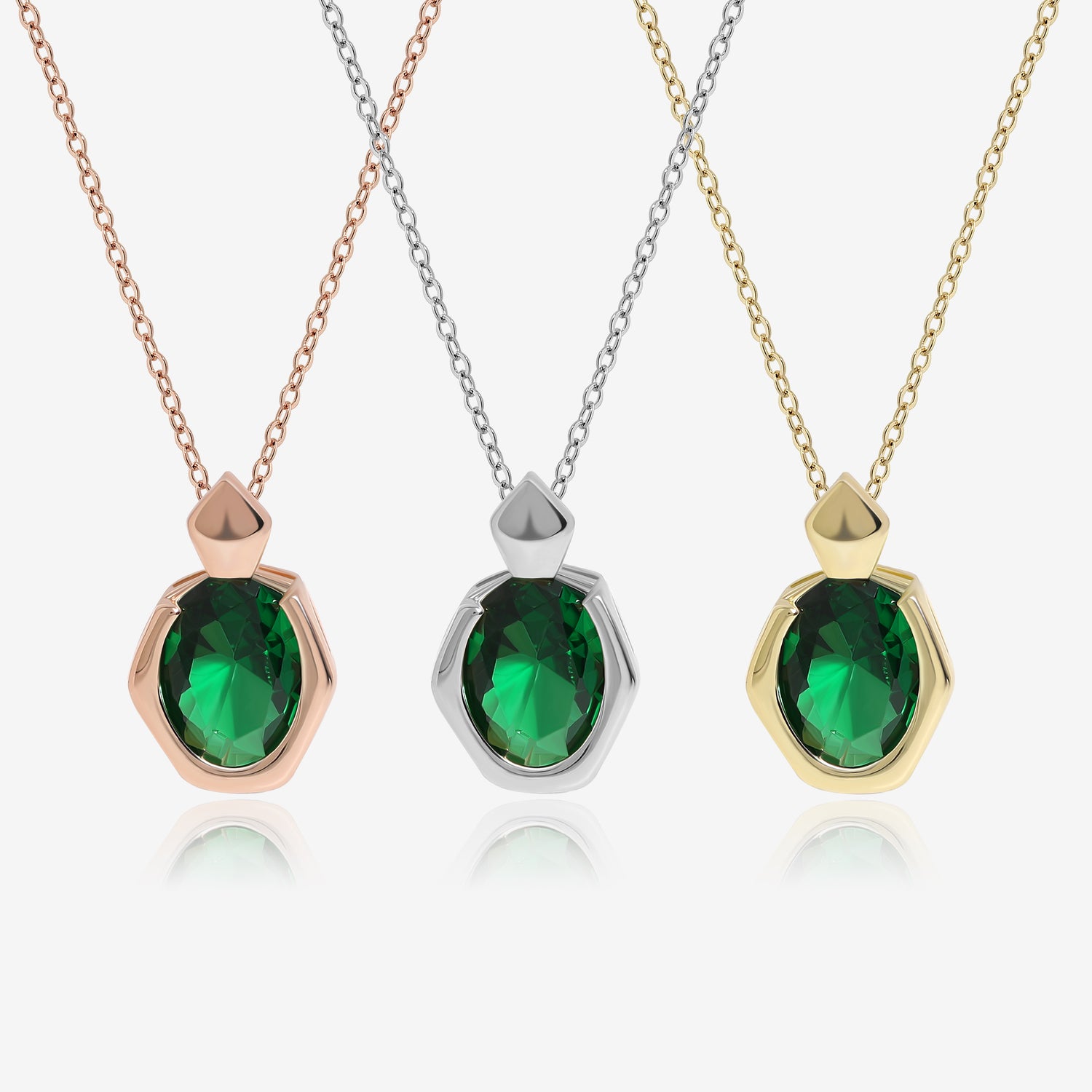 Dainty Emerald Necklace