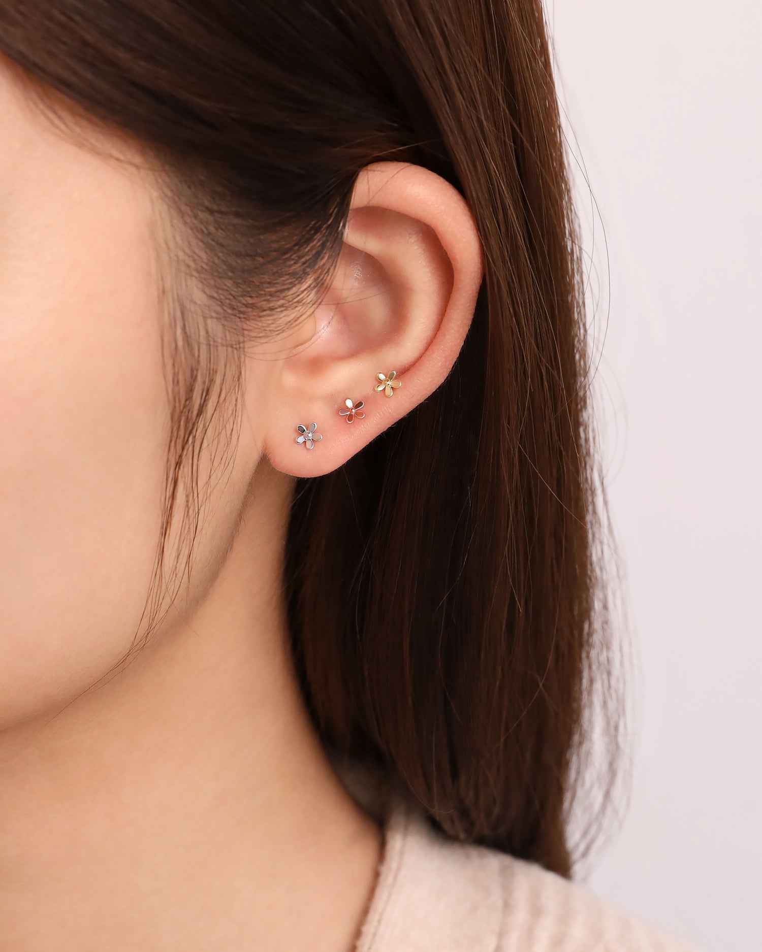 Flower Screw Back Earrings