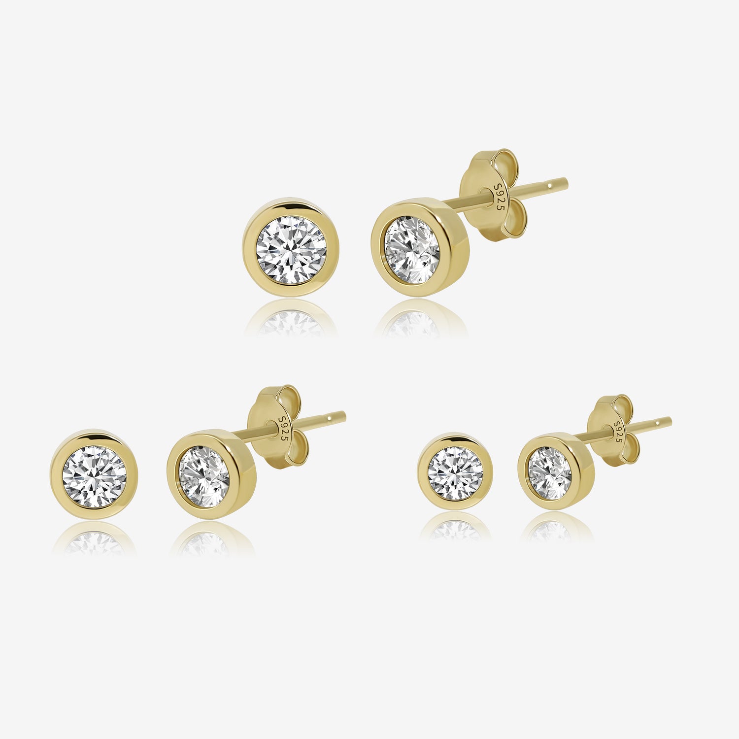 Tiny Diamond Earring Set