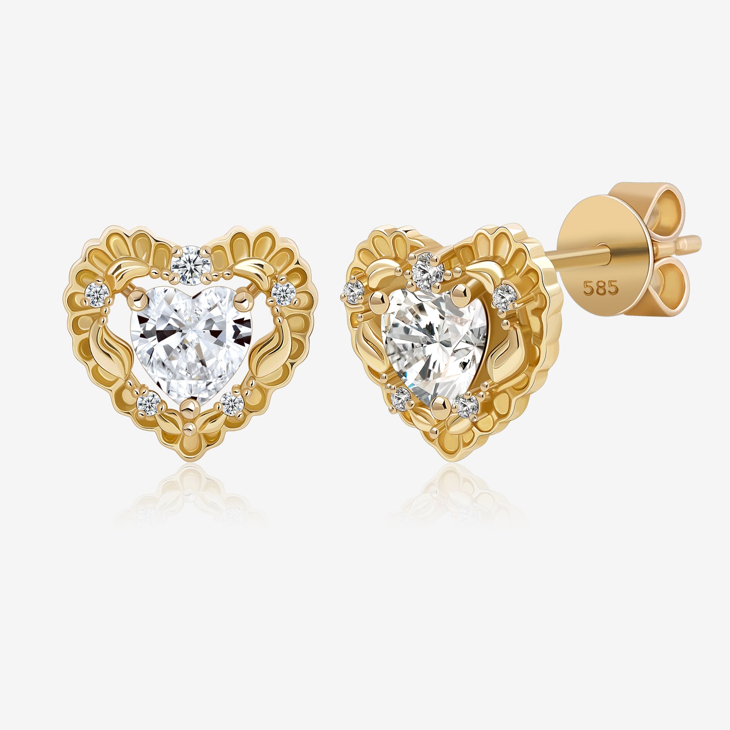 Heart in Bloom Diamond Earrings