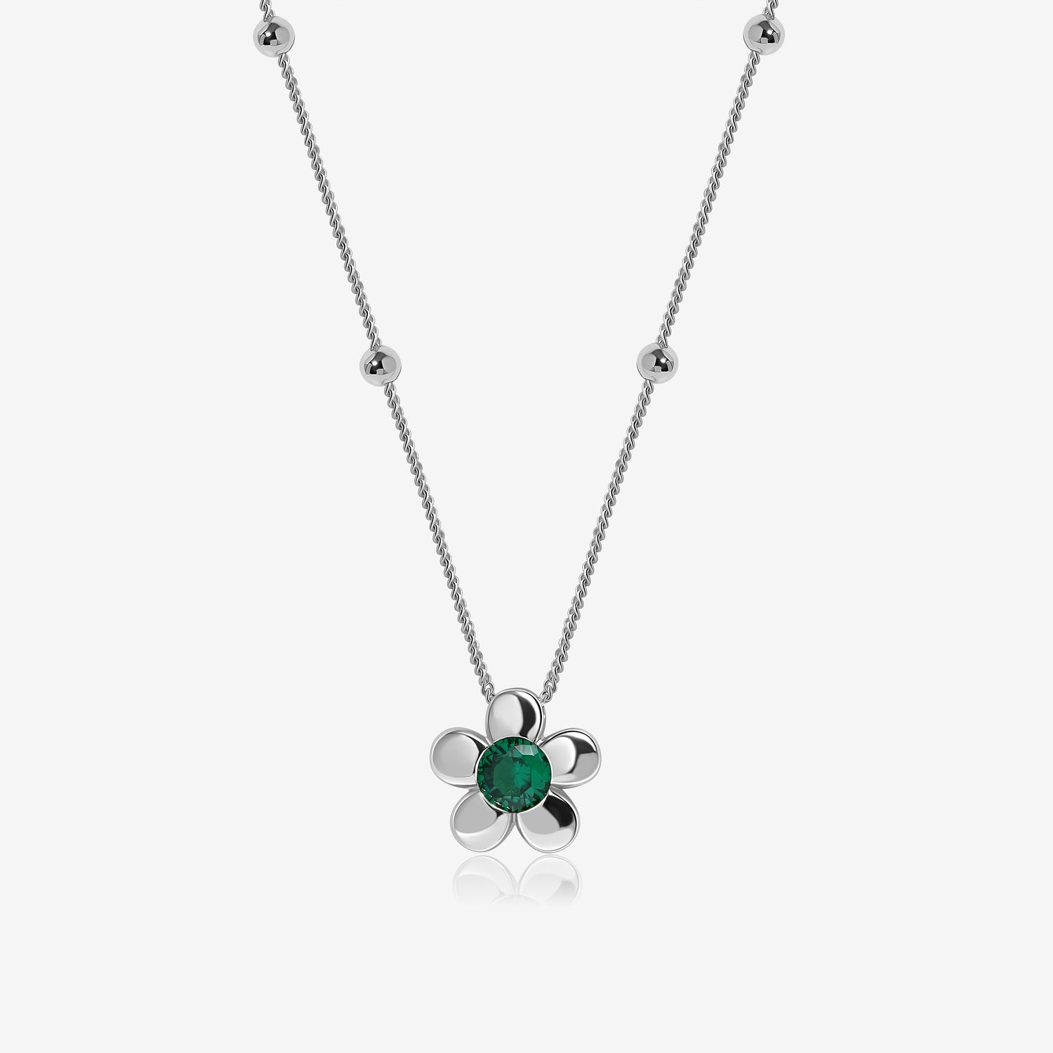 Emerald Green Floral Necklace