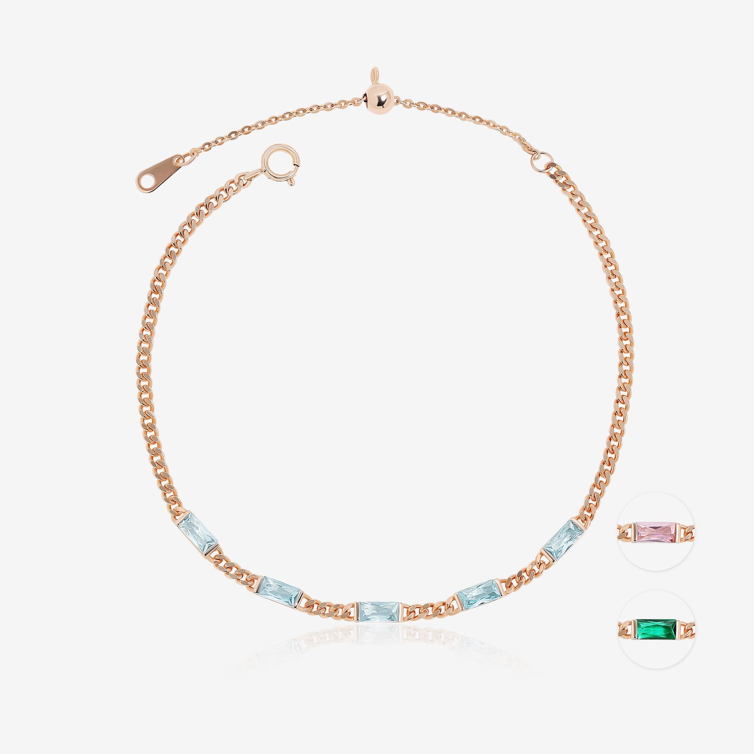 Radiant Baguette Gem Bracelet