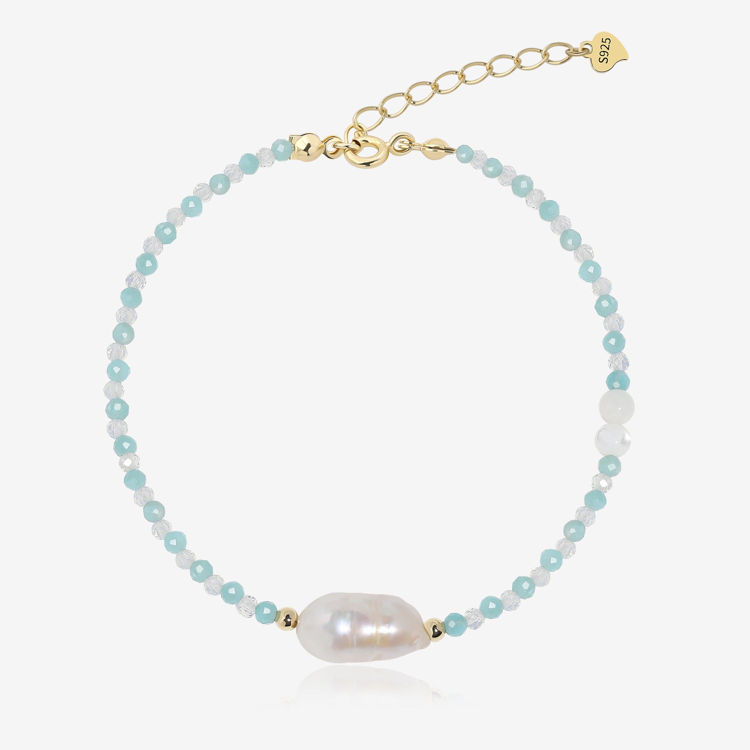 Turquoise Pearls Bracelet