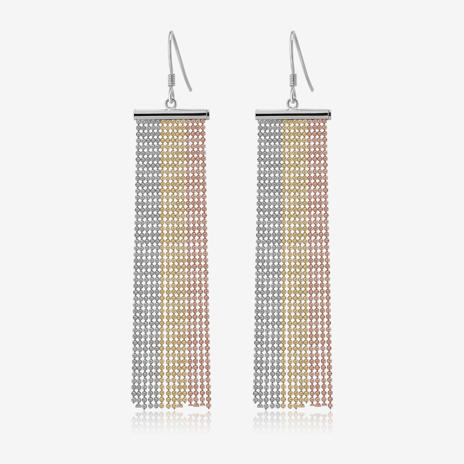Tri-Color Tassel Earrings