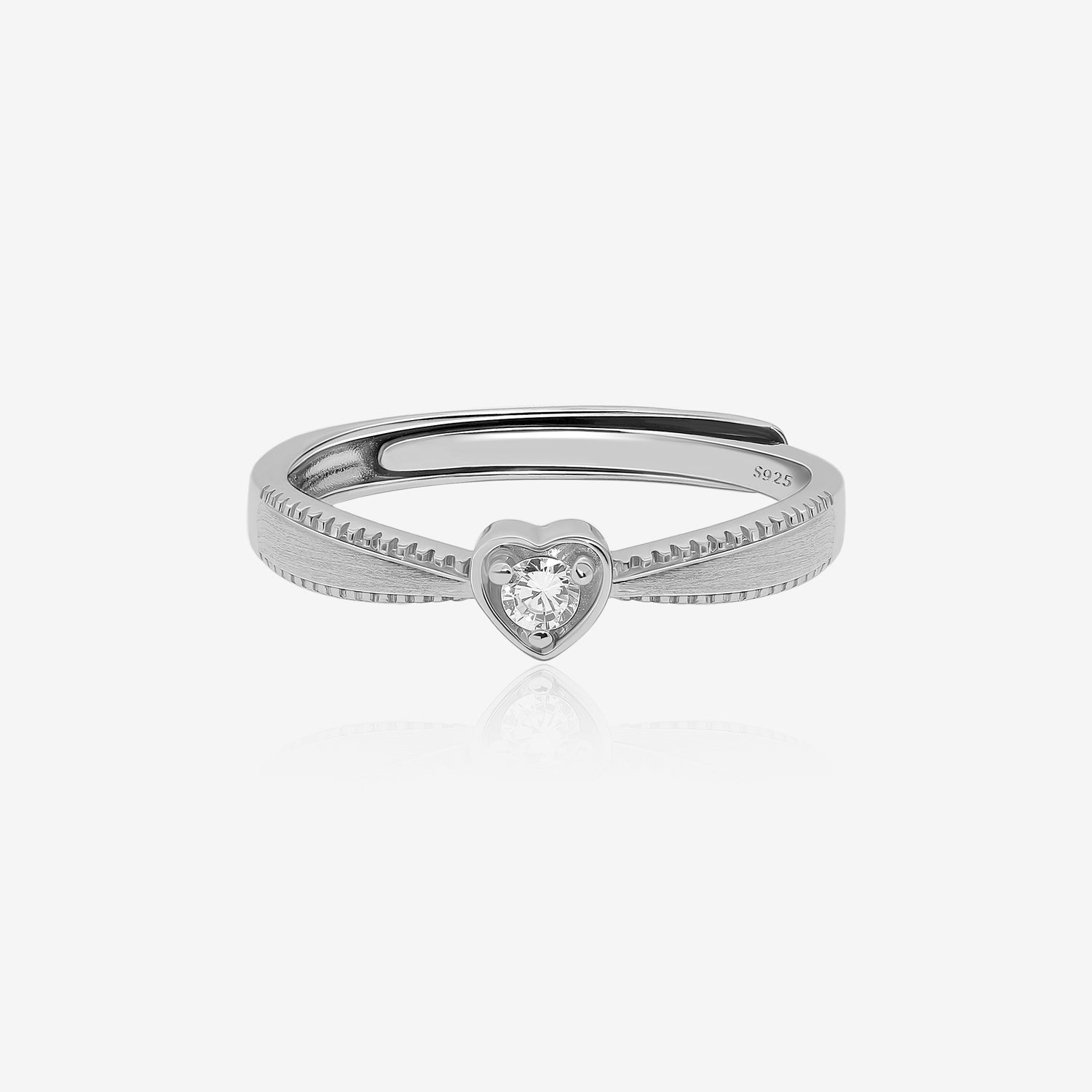 Heart Ribbon Promise Ring