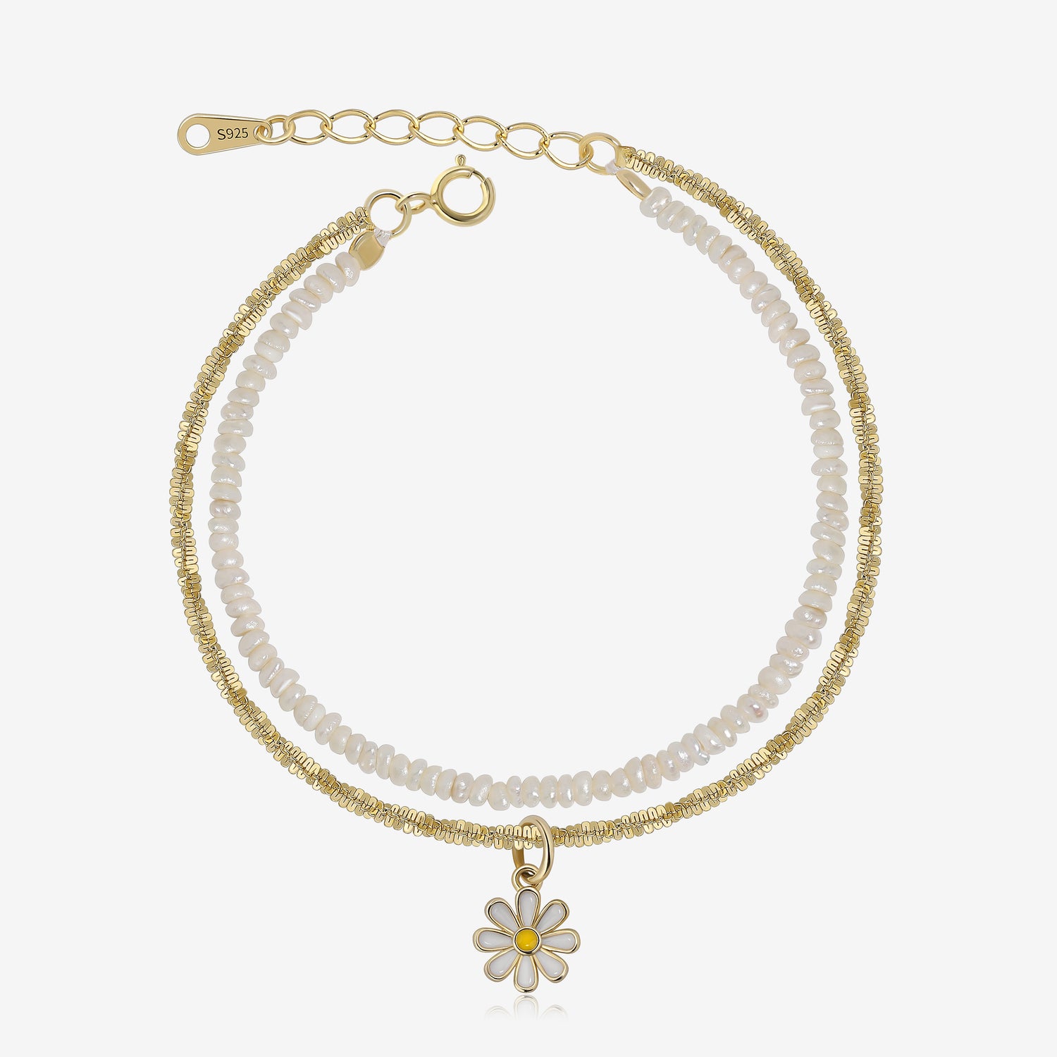 Daisy Pearl Bracelet