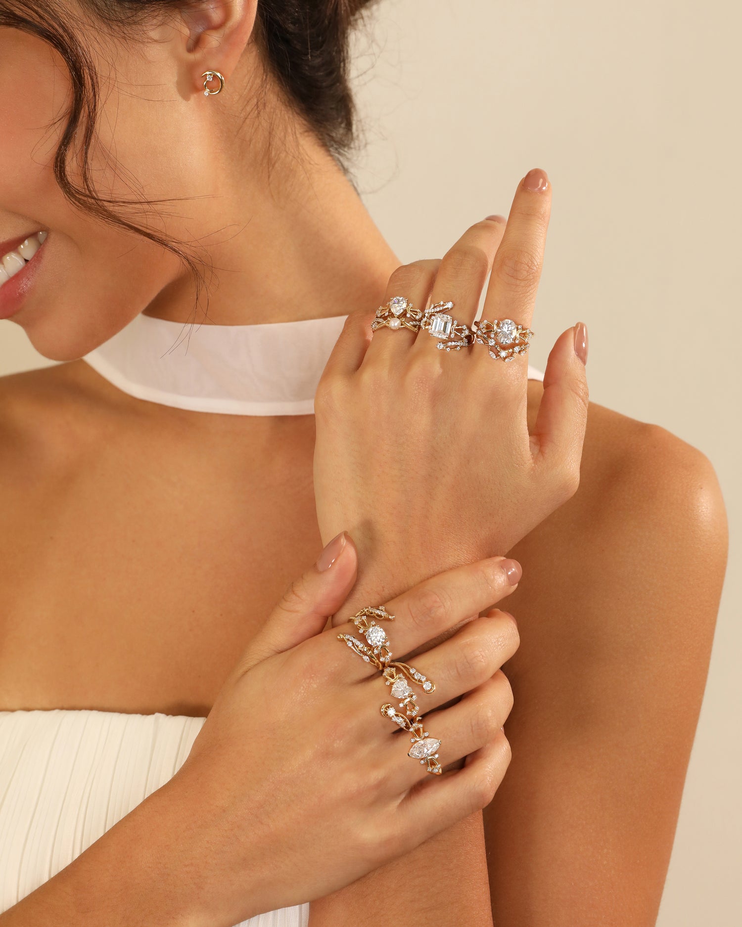 Moonbeam Muse Marquise Ring