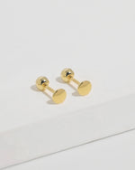 Round disc earrings from Minimalist Touch Earrings Set in 925 sterling silver with ball backs.