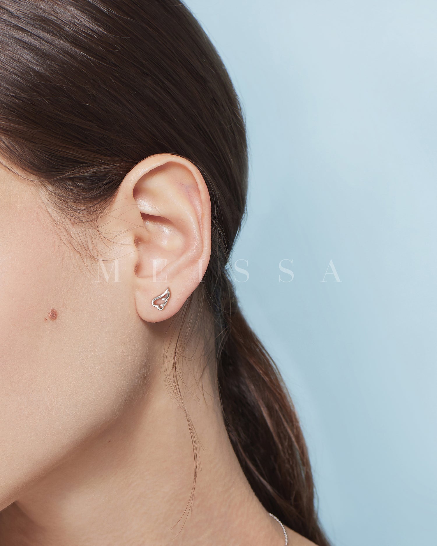 Angel Wings Screw Back Earrings