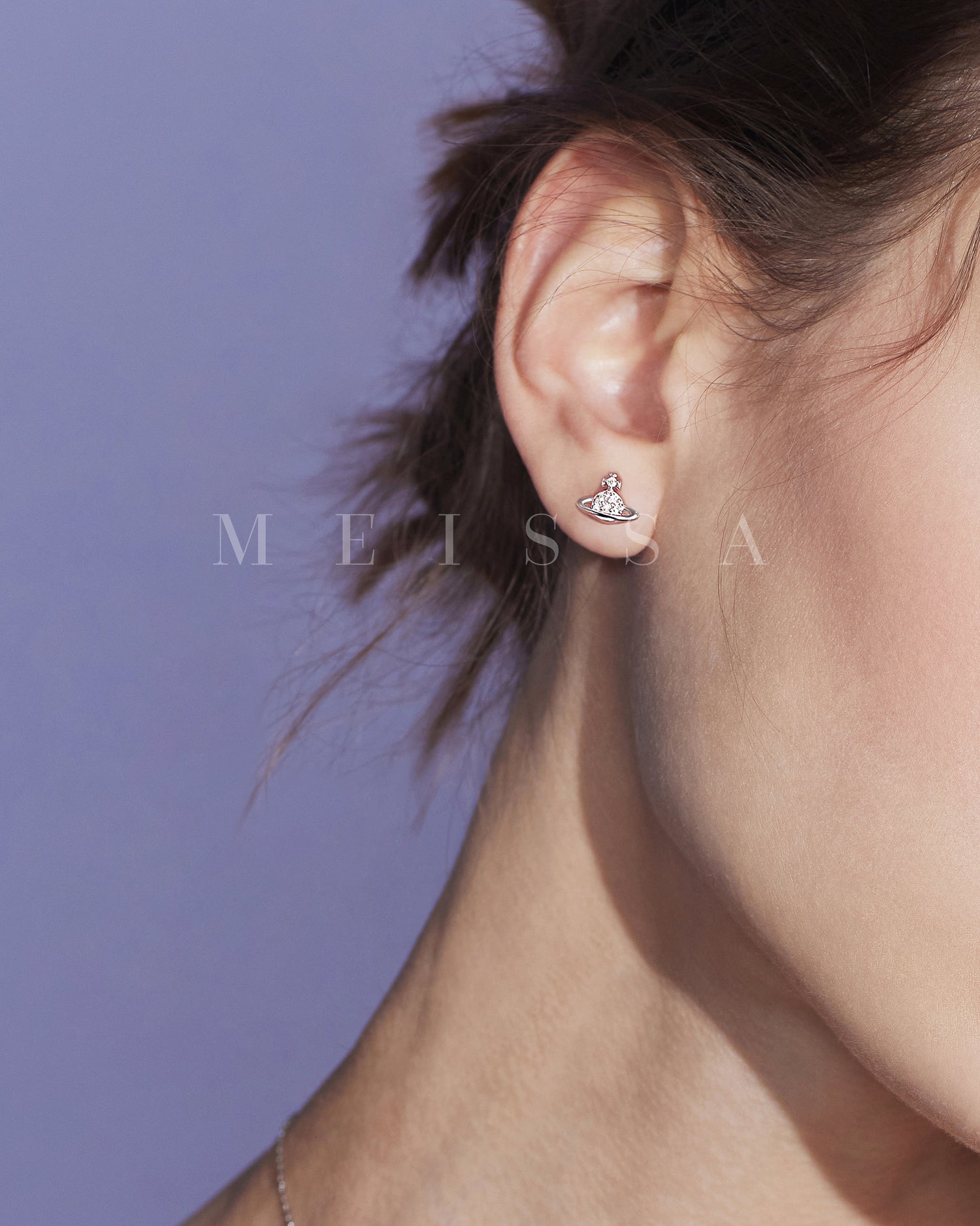 Saturn Screw Back Earrings