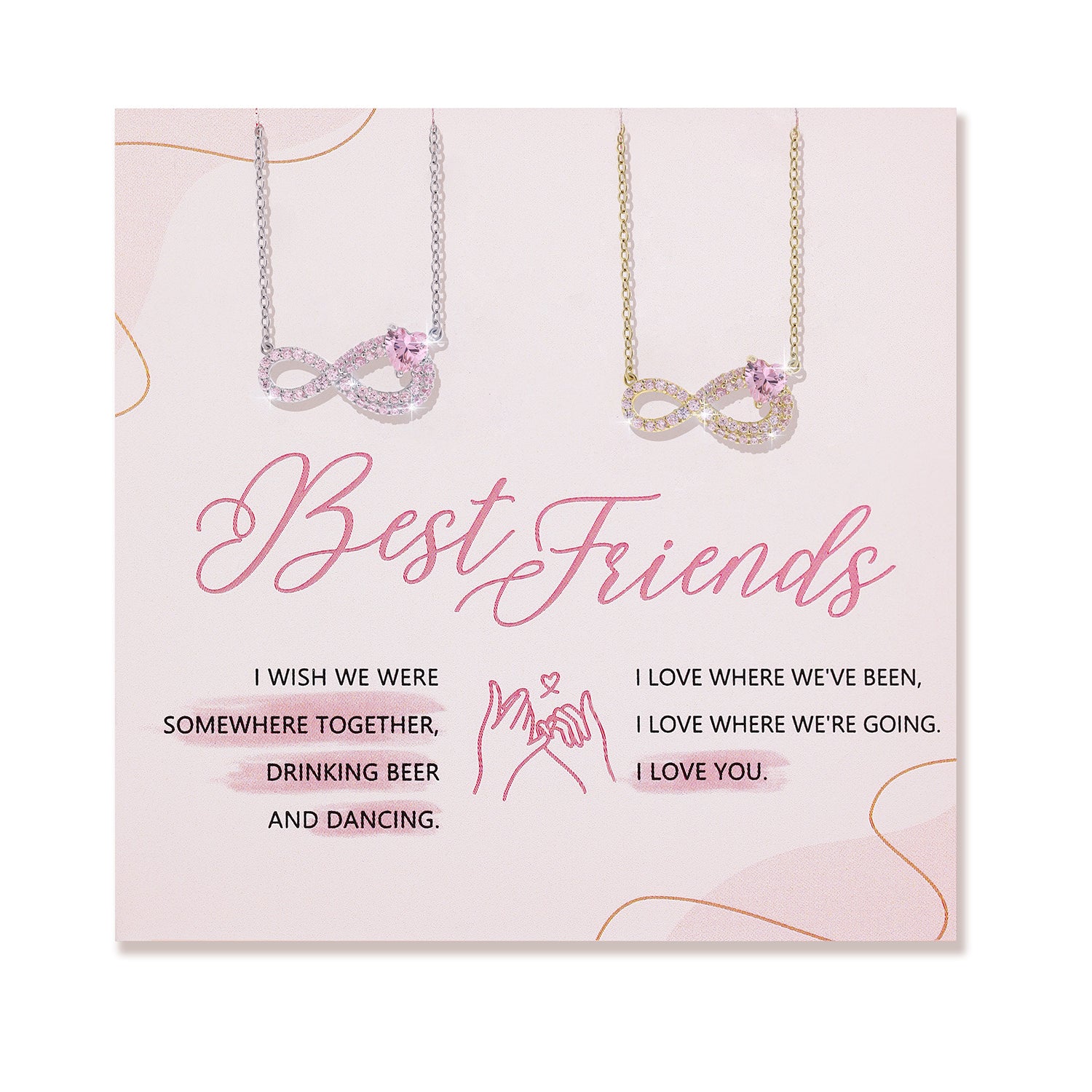 Best Friends Infinite Heart Necklace