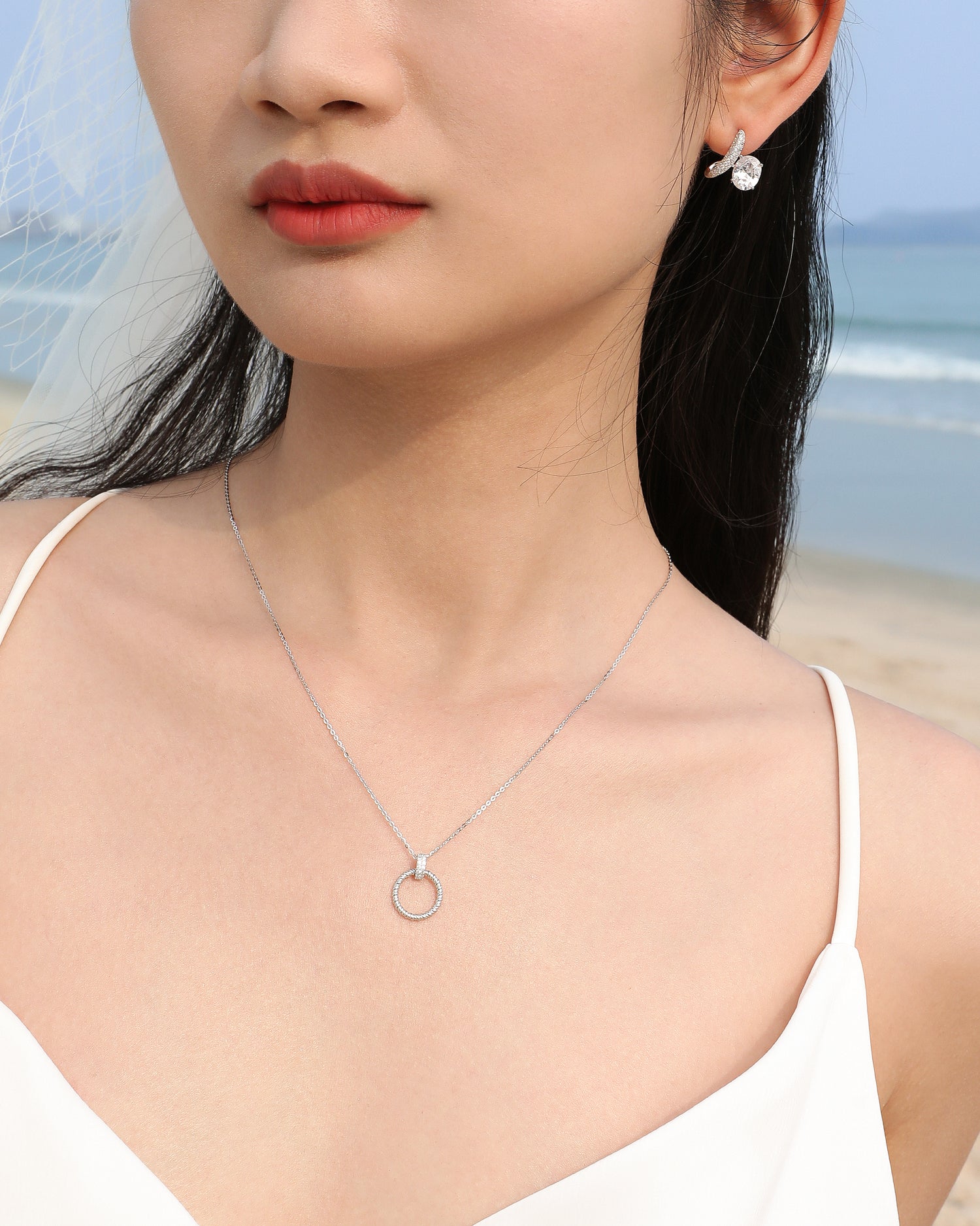Diamond Circle Necklace