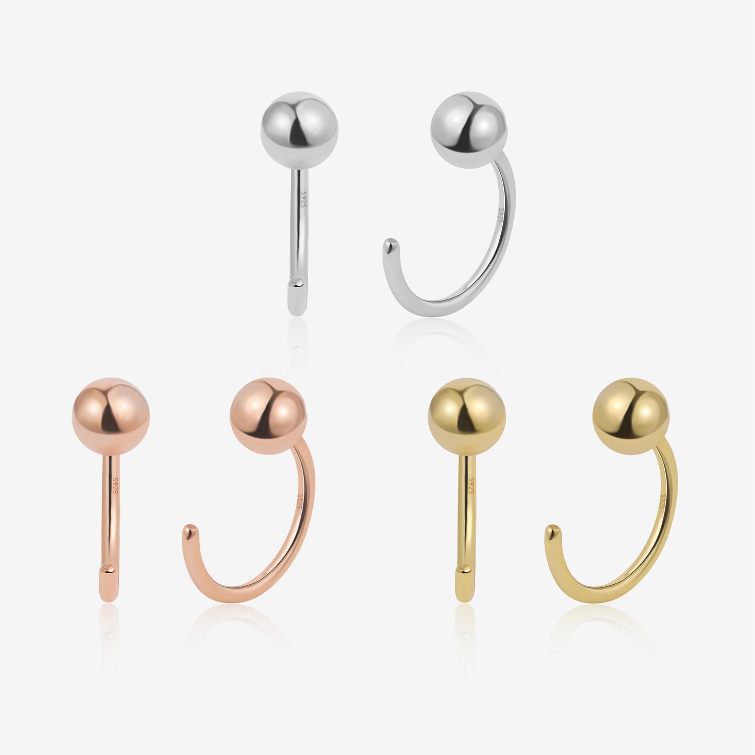 Mini Ball Huggie Hoop Earrings