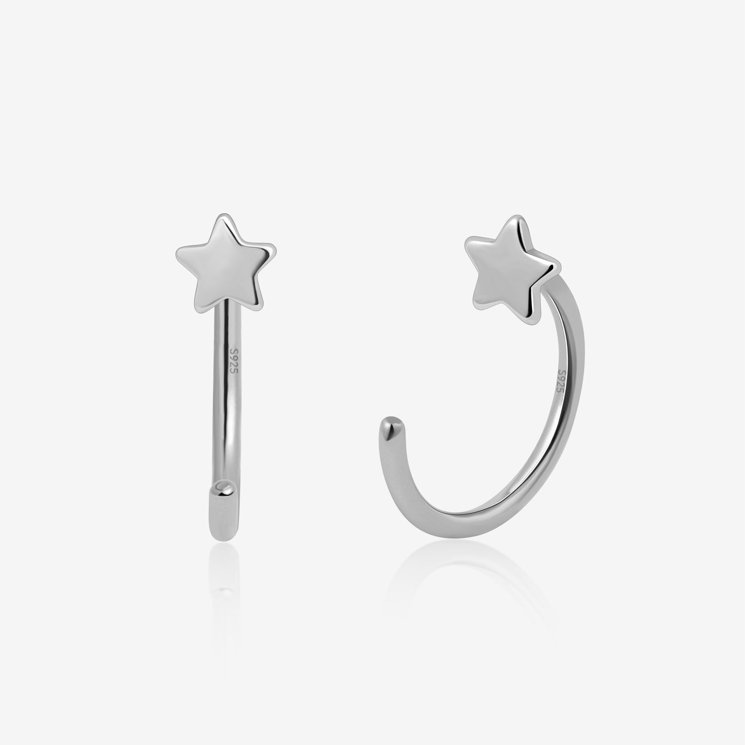 Star Huggie Hoop Earrings