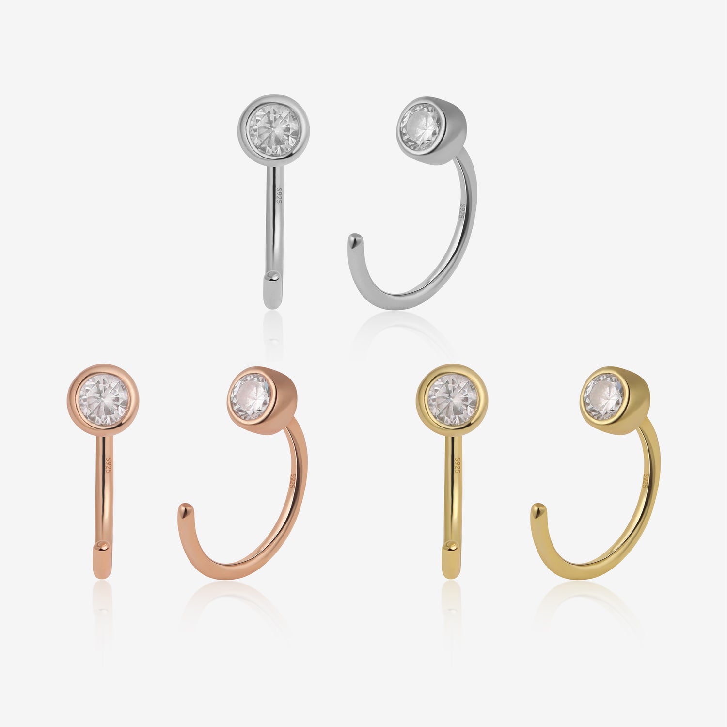 Sparkle Huggie Hoop Earrings
